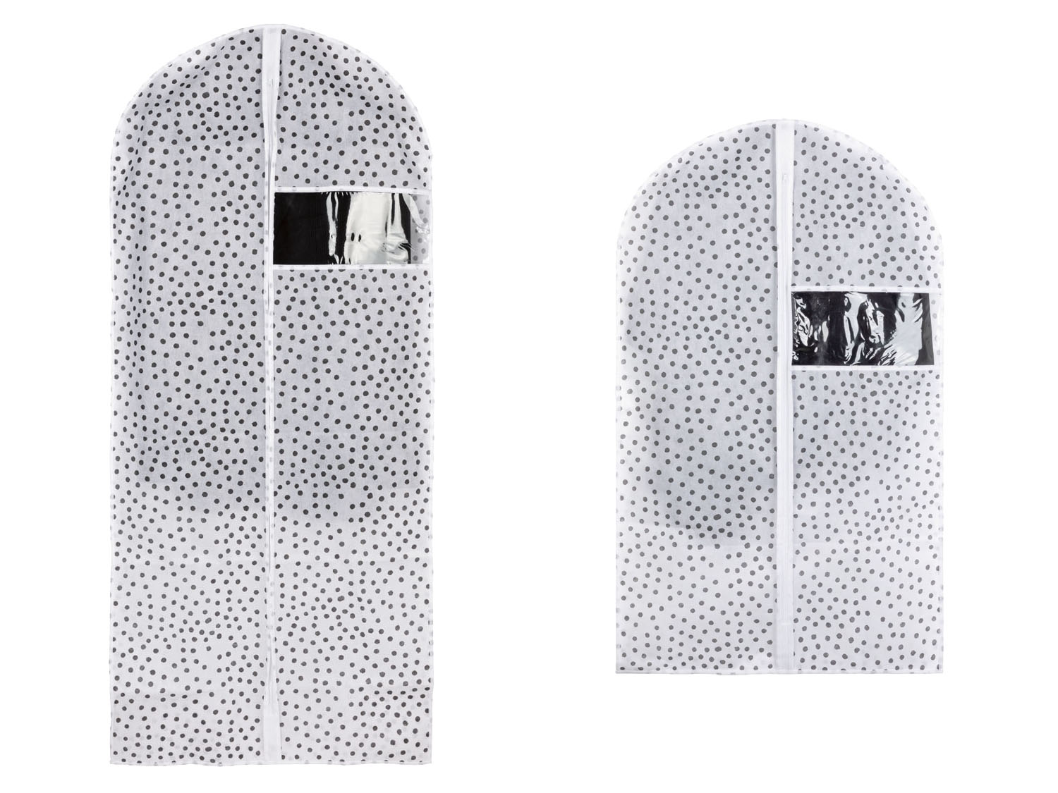 Organizer wiszący / Organizer na buty / Worki na ubrania / Komody pod łóżko Zestaw 2 worków na ubrania, w kropki