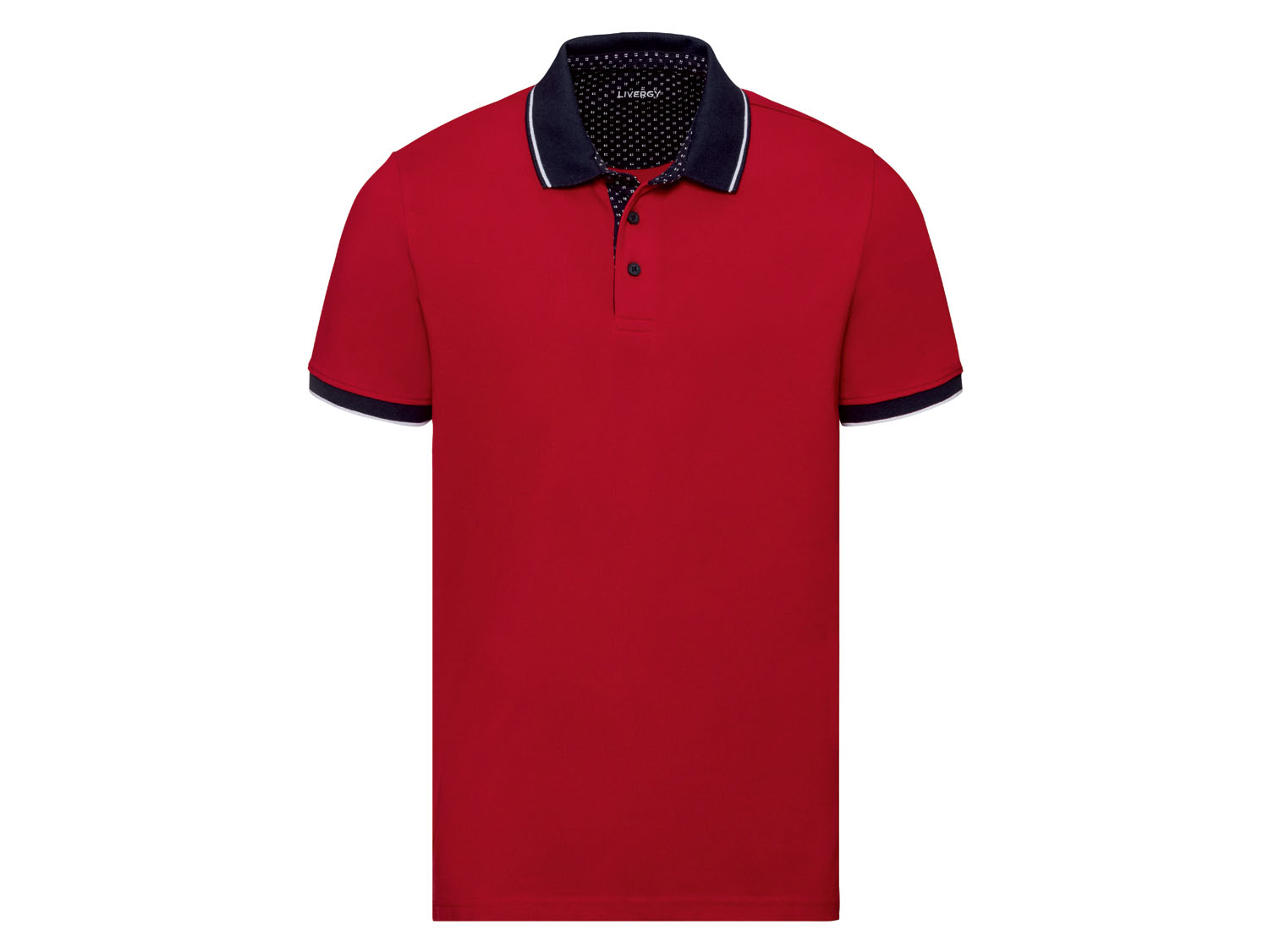 Livergy Koszulka polo męska Slim Fit z piki Czerwony, XL 56/58