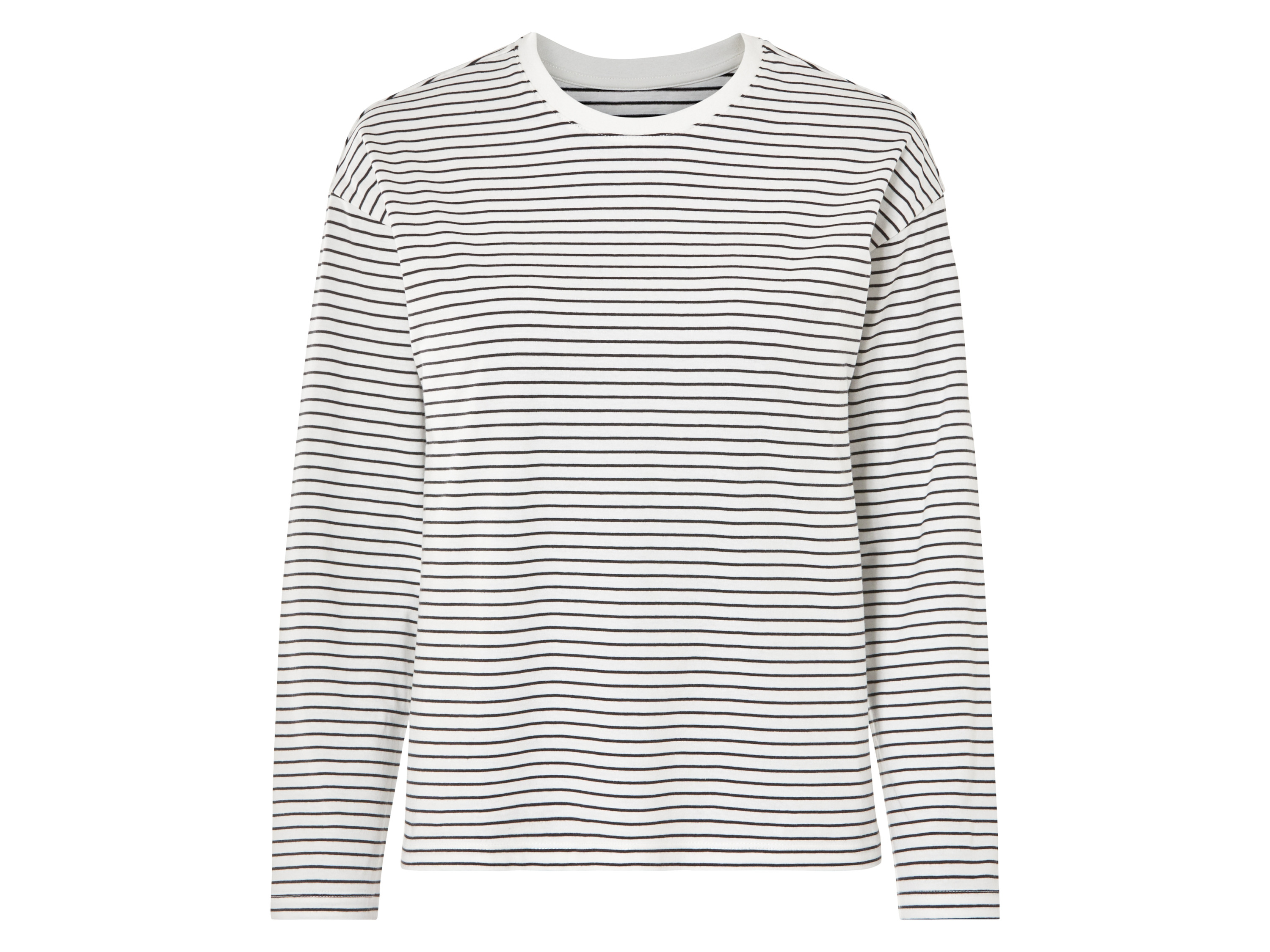 esmara Koszulka damska bawełniana z długim rękawem S 36/38, czarny/paski