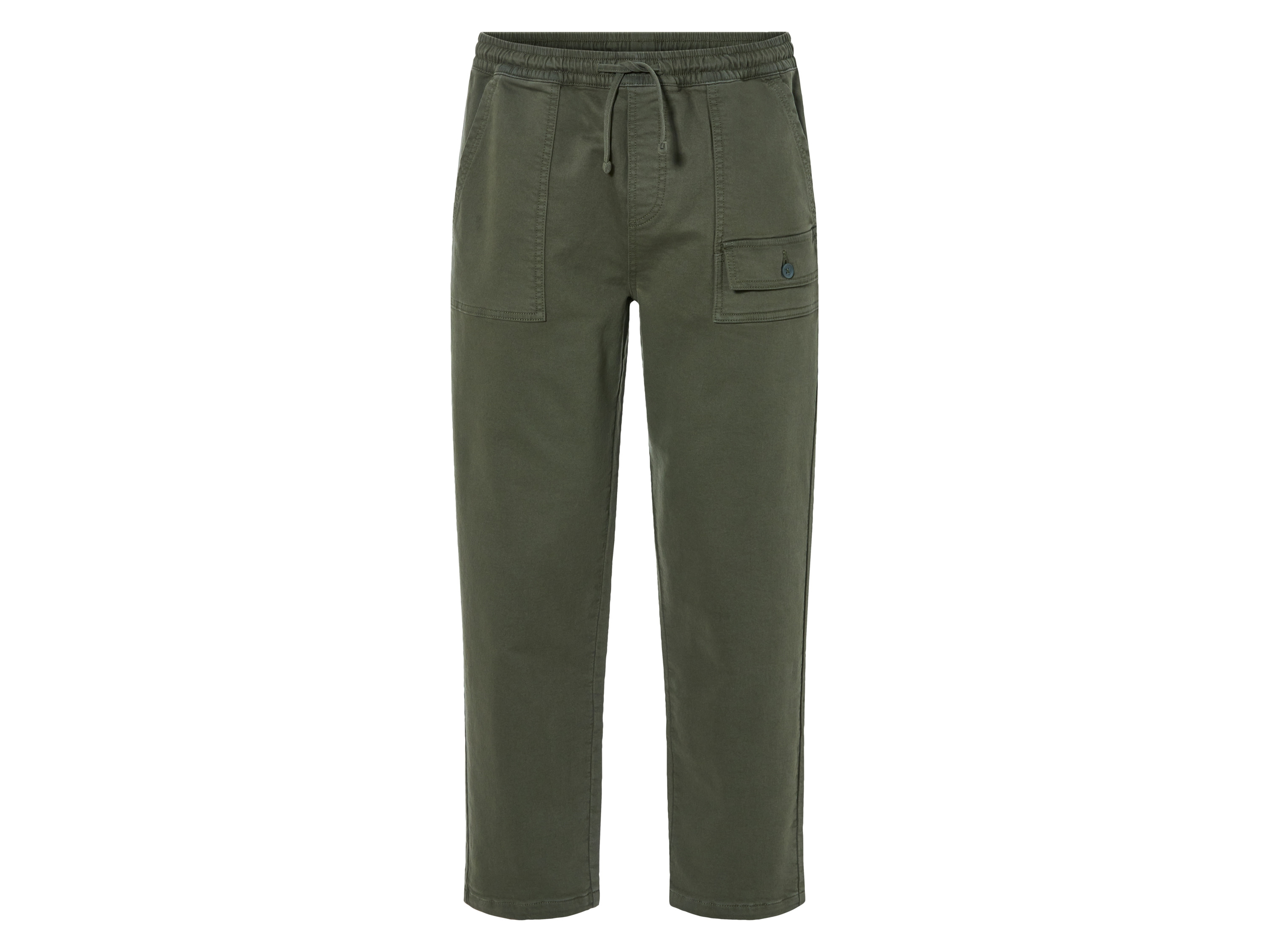 Livergy Spodnie cargo męskie z bawełną M 48/50, Zielony