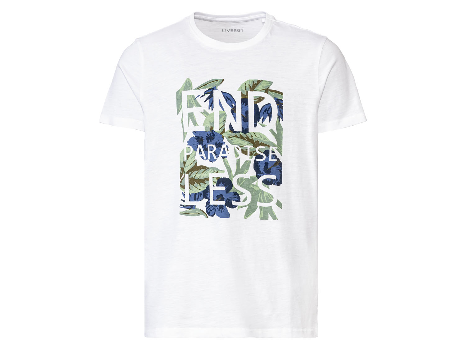 Livergy T-shirt męski z bawełny, 1 sztuka M 48/50, Biały