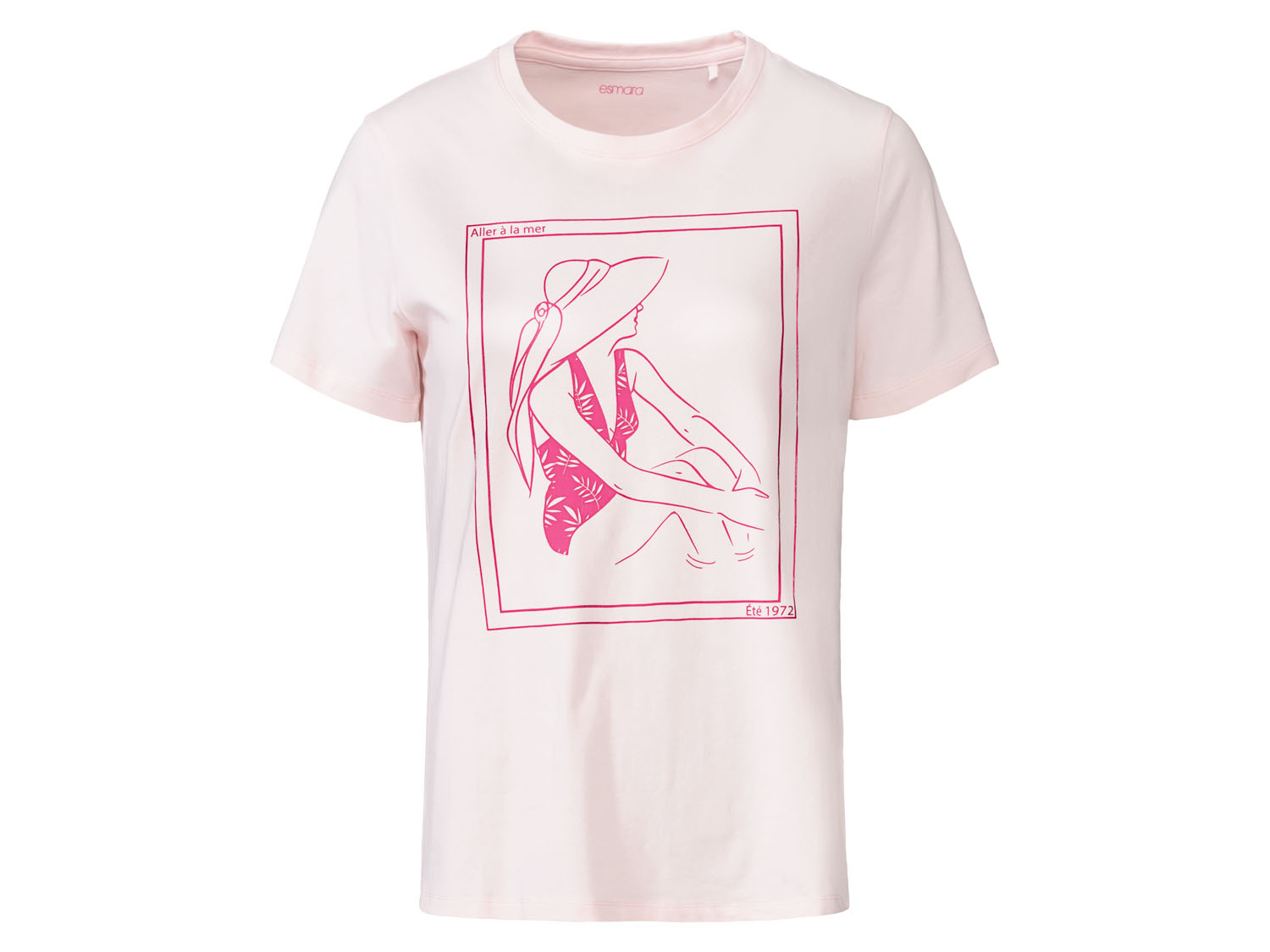 esmara Koszulka damska z bawełną XS 32-34, Różowy