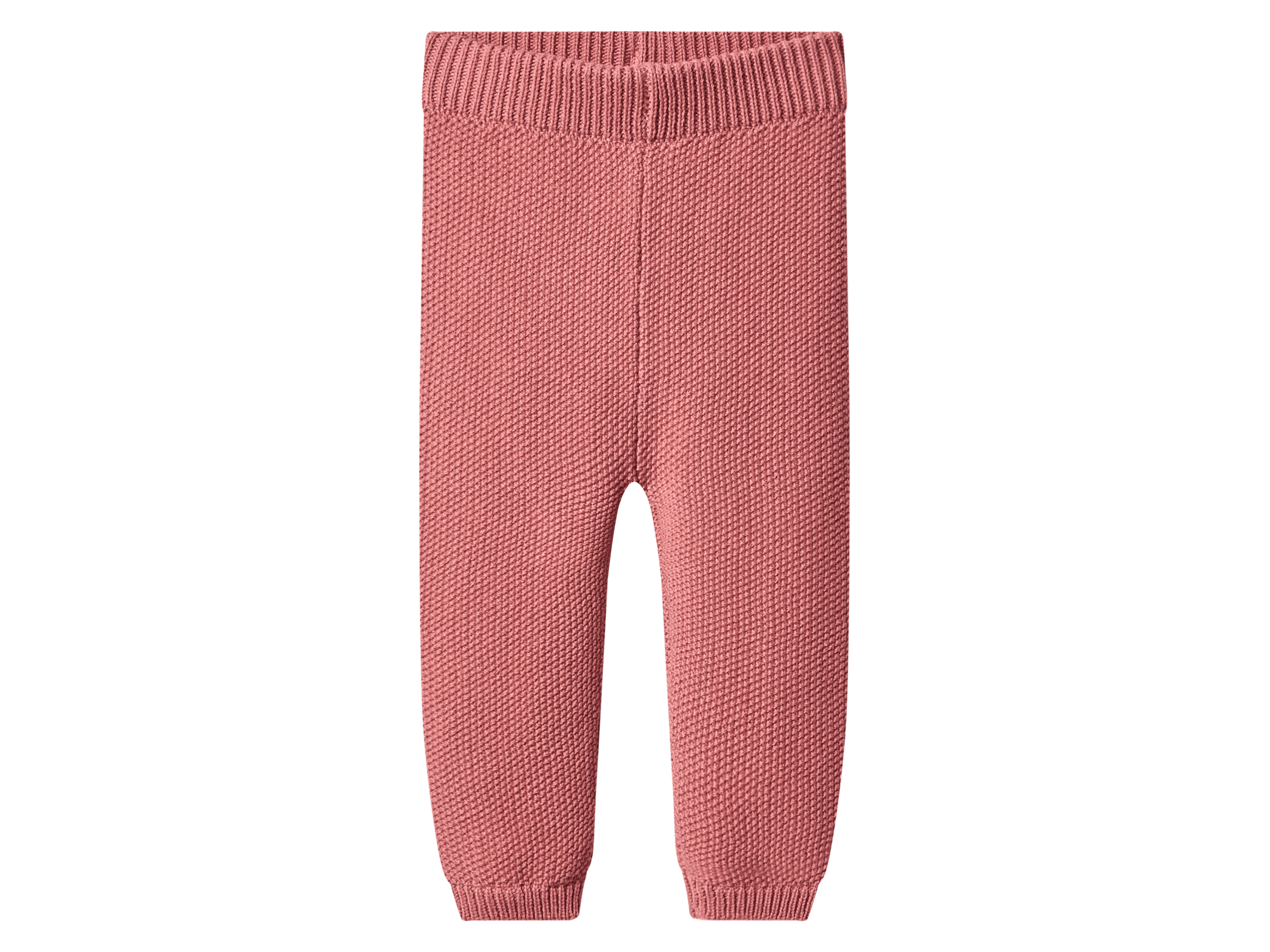 lupilu Dzianinowe spodnie niemowlęce z biobawełny Różowy, 62/68