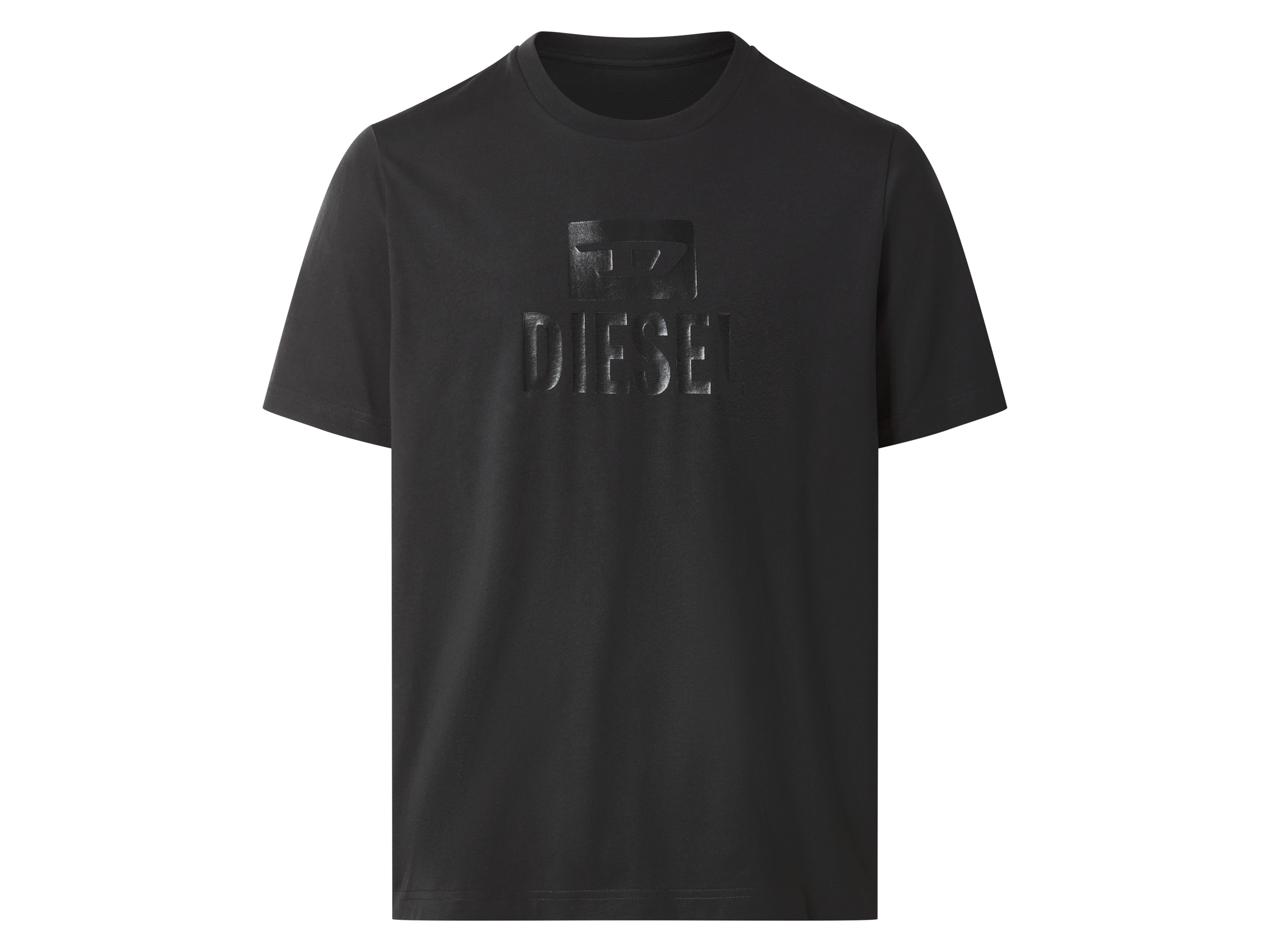 Diesel T-shirt męski z bawełny Czarny, L