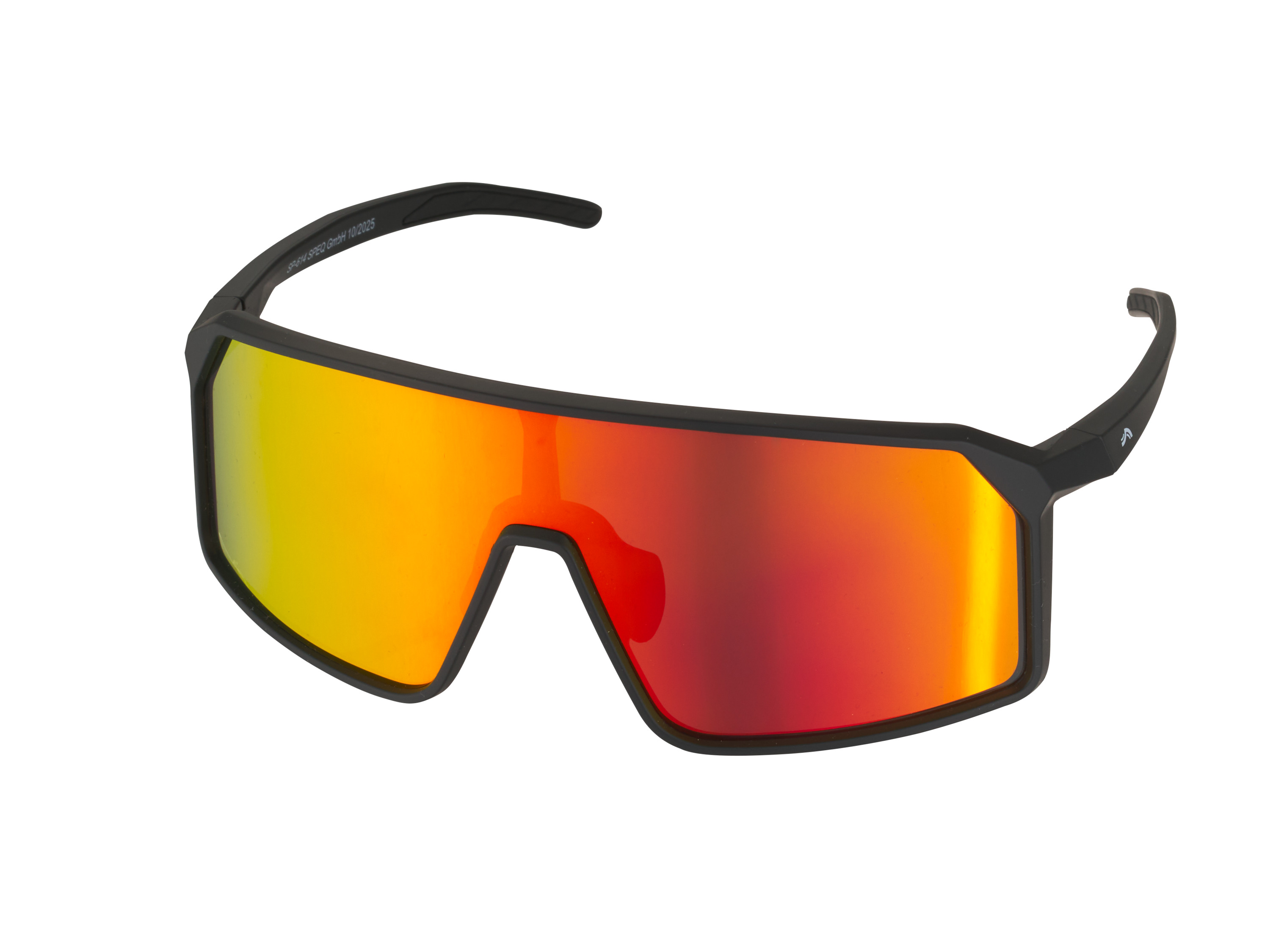 Crivit Okulary sportowe Pełnoramowy, Czarny/ pomarańczowy