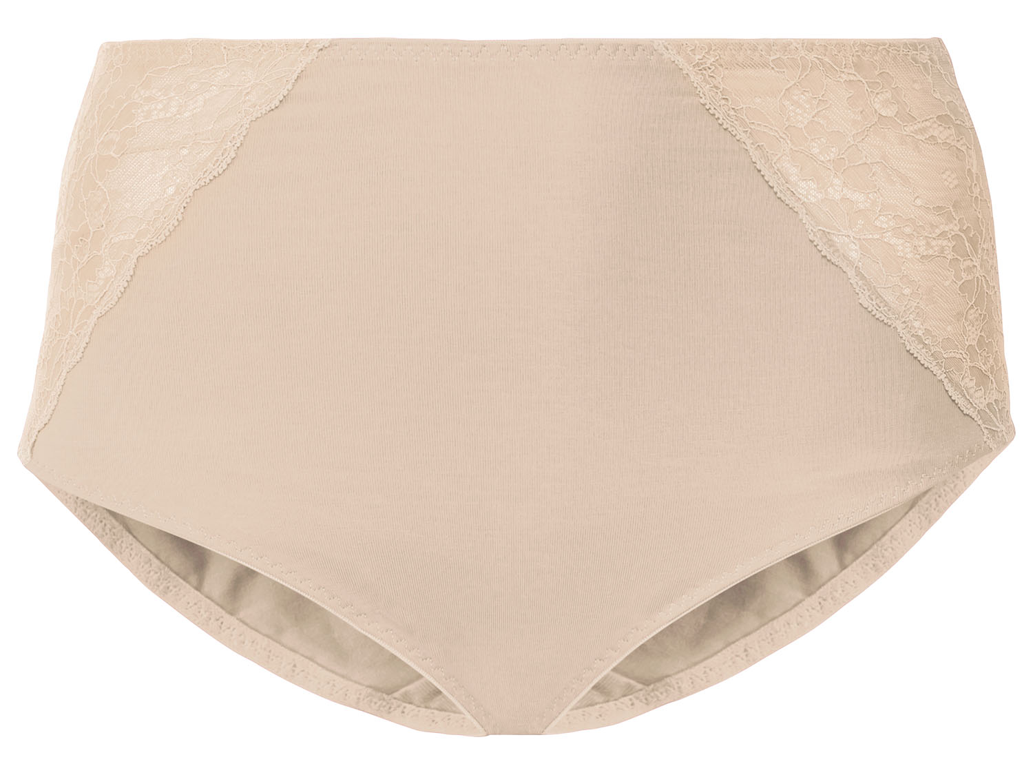 esmara Figi modelujące damskie z koronką, 2 pary XXL 52/54, Beżowy