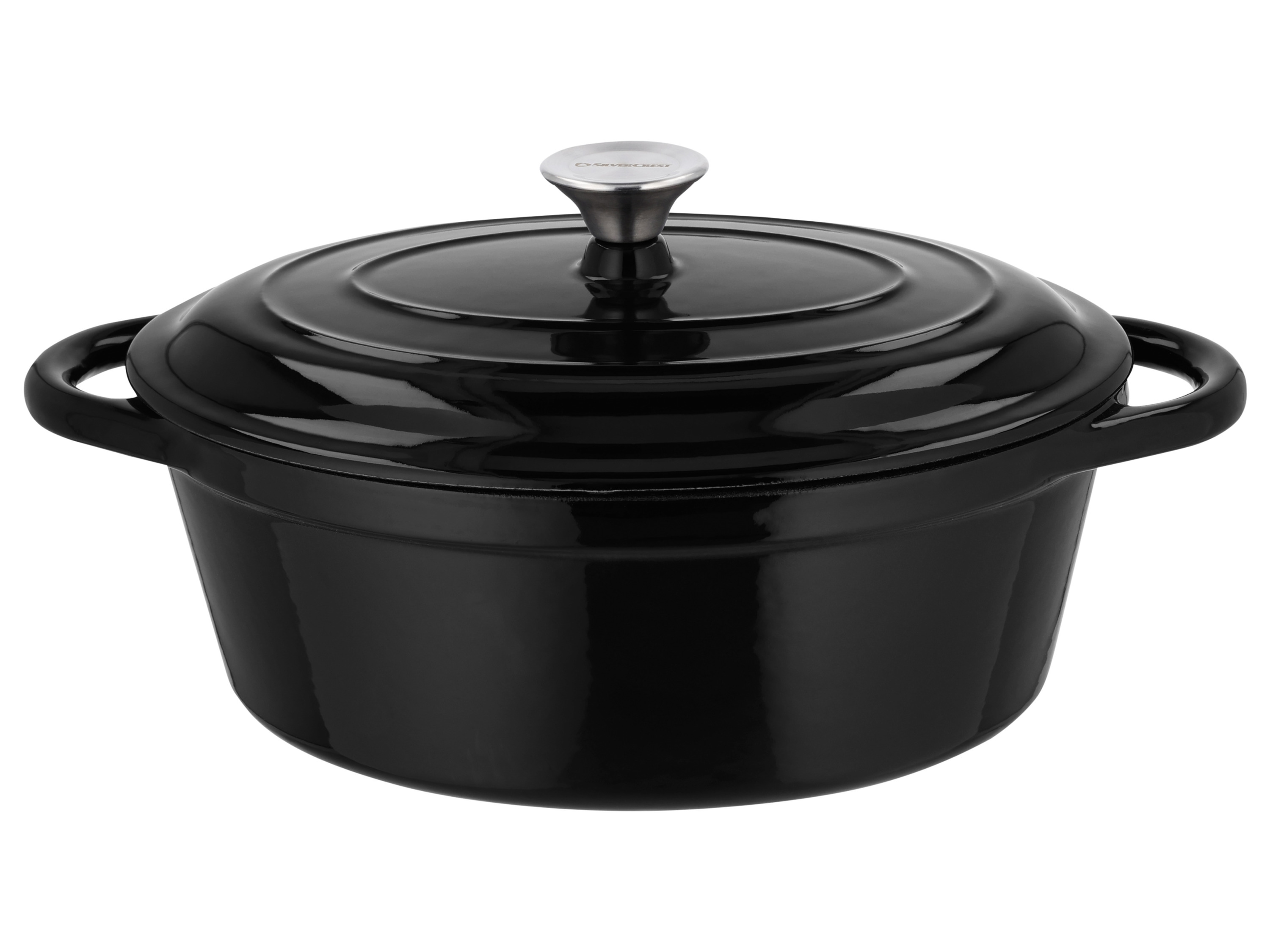 Silvercrest Brytfanna żeliwna z pokrywką, 29 cm Czarny
