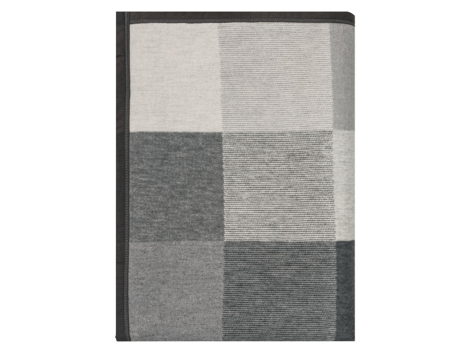 Livarno home Koc z bawełną, 150 x 200 cm Szary/kratka