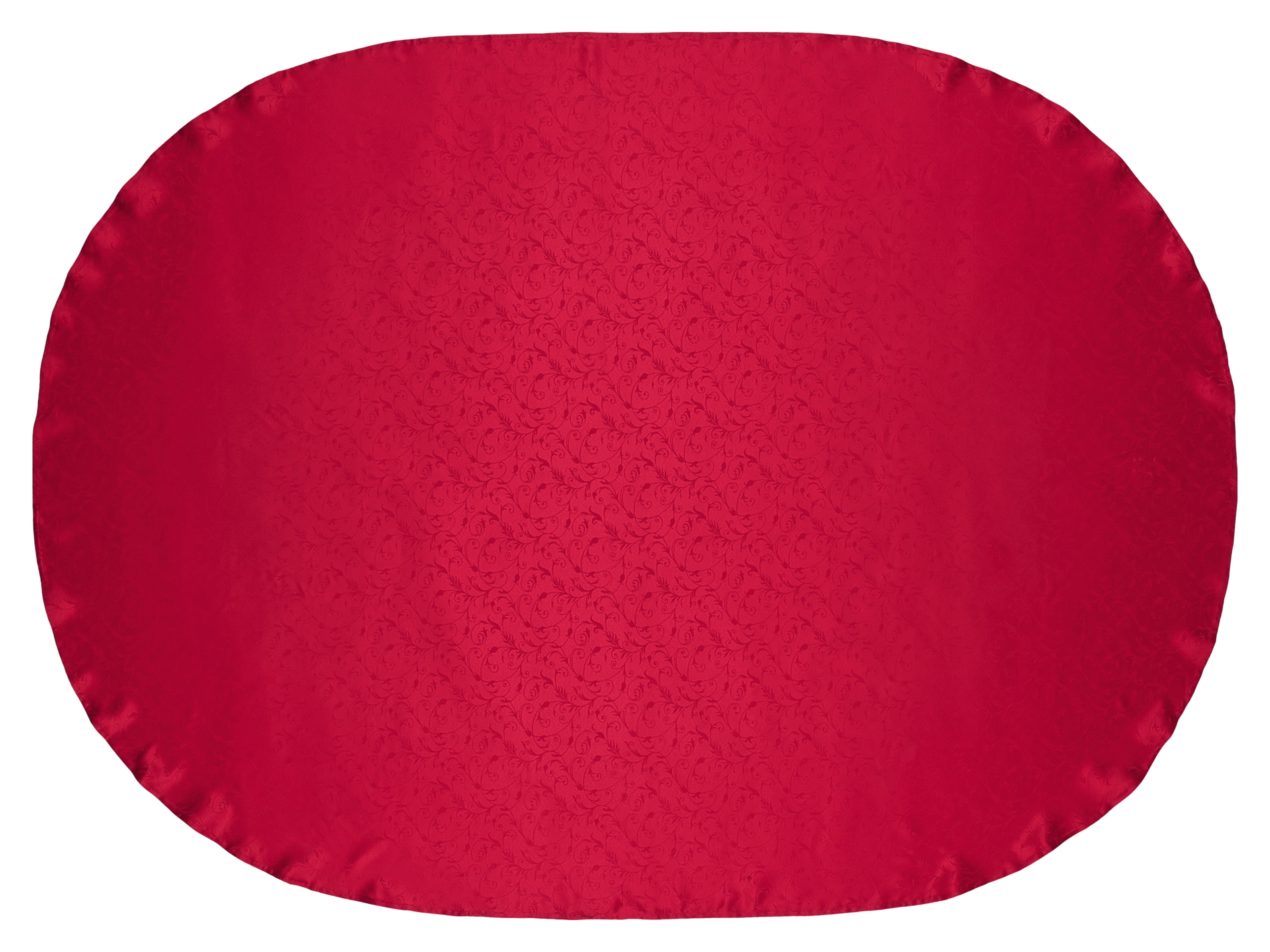Livarno home Zestaw obrusów żakardowych premium Owalny, Czerwony