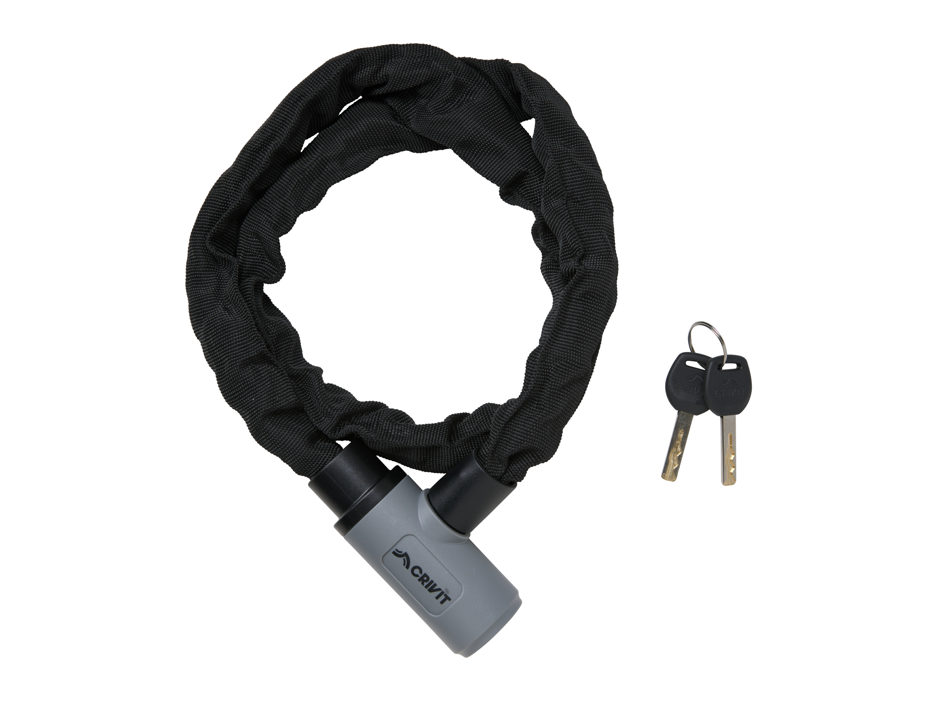 Crivit Łańcuch zabezpieczający do roweru Zamek łańcuchowy z kluczem