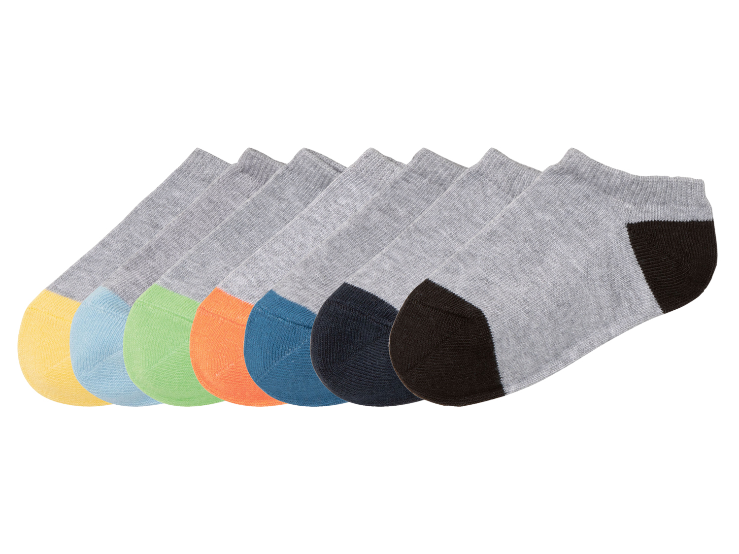 lupilu Stopki dziecięce, 7 par 27/30, Szary/ niebieski/ żółty
