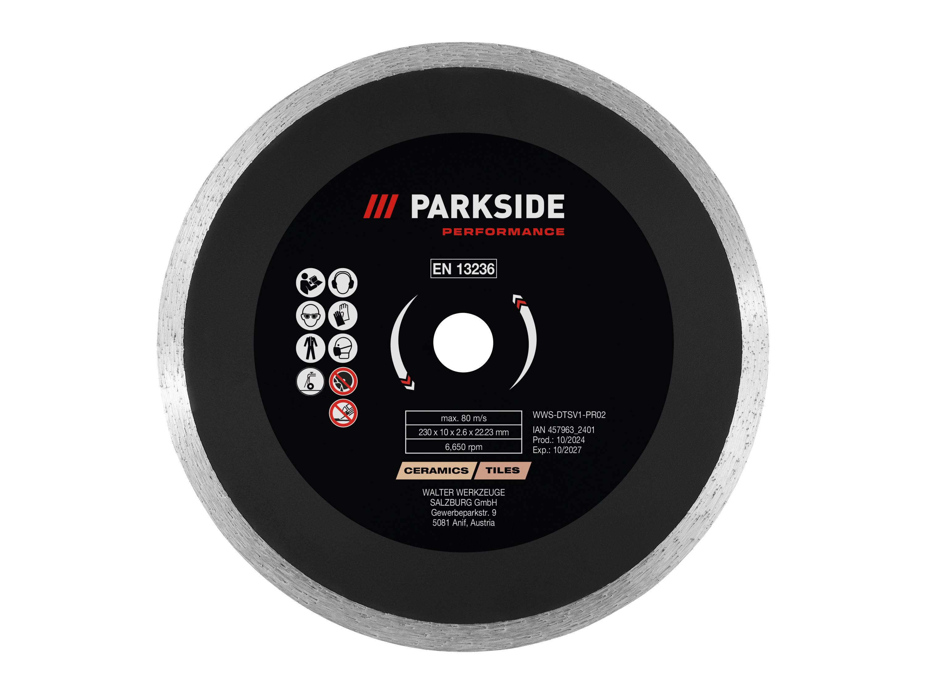 Parkside Performance Akcesoria do szlifierki kątowej, ok. Ø 230 mm Tarcze tnące z pełnym obrzeżem