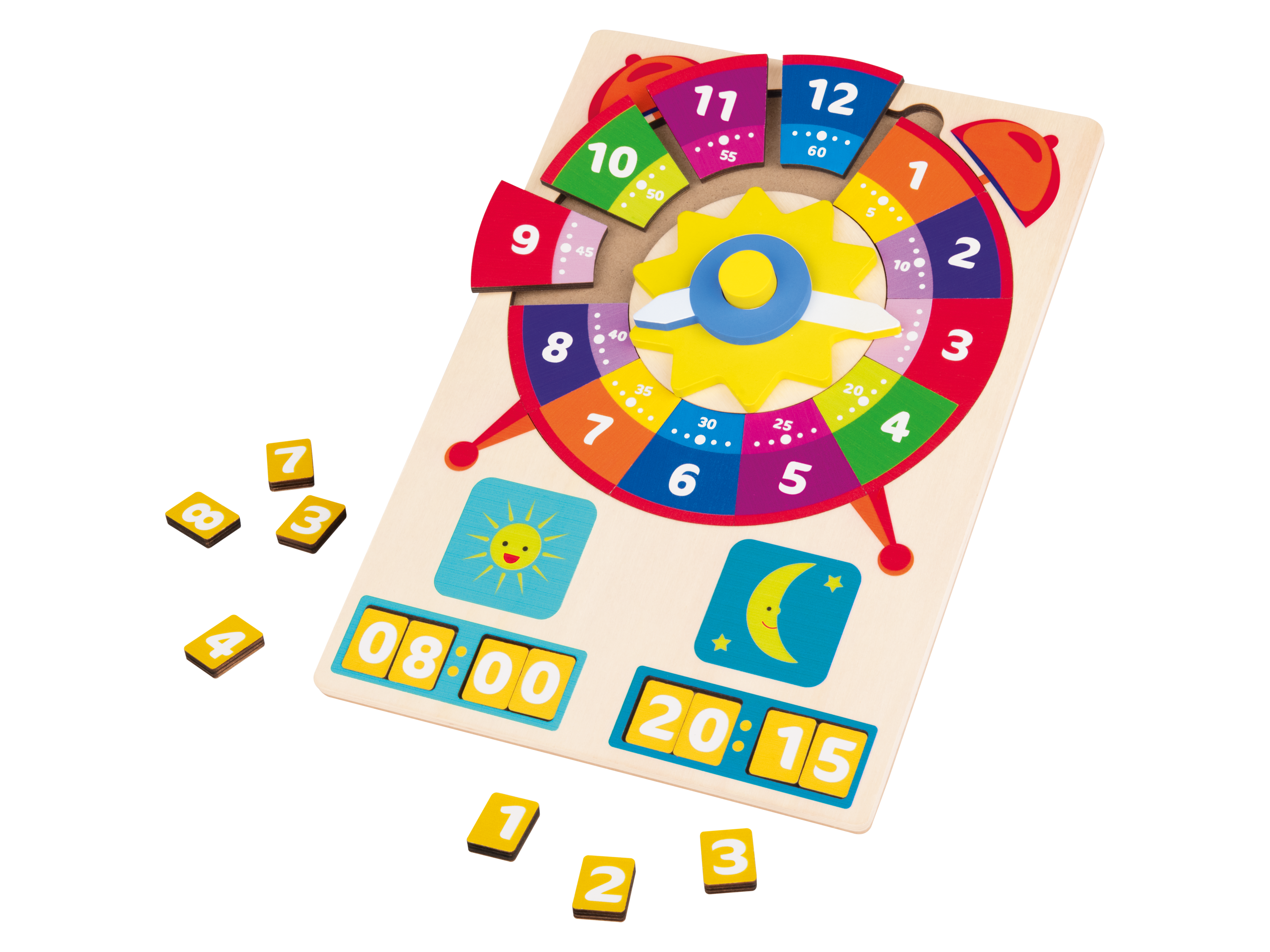 lupilu Drewniana układanka edukacyjna Zegar