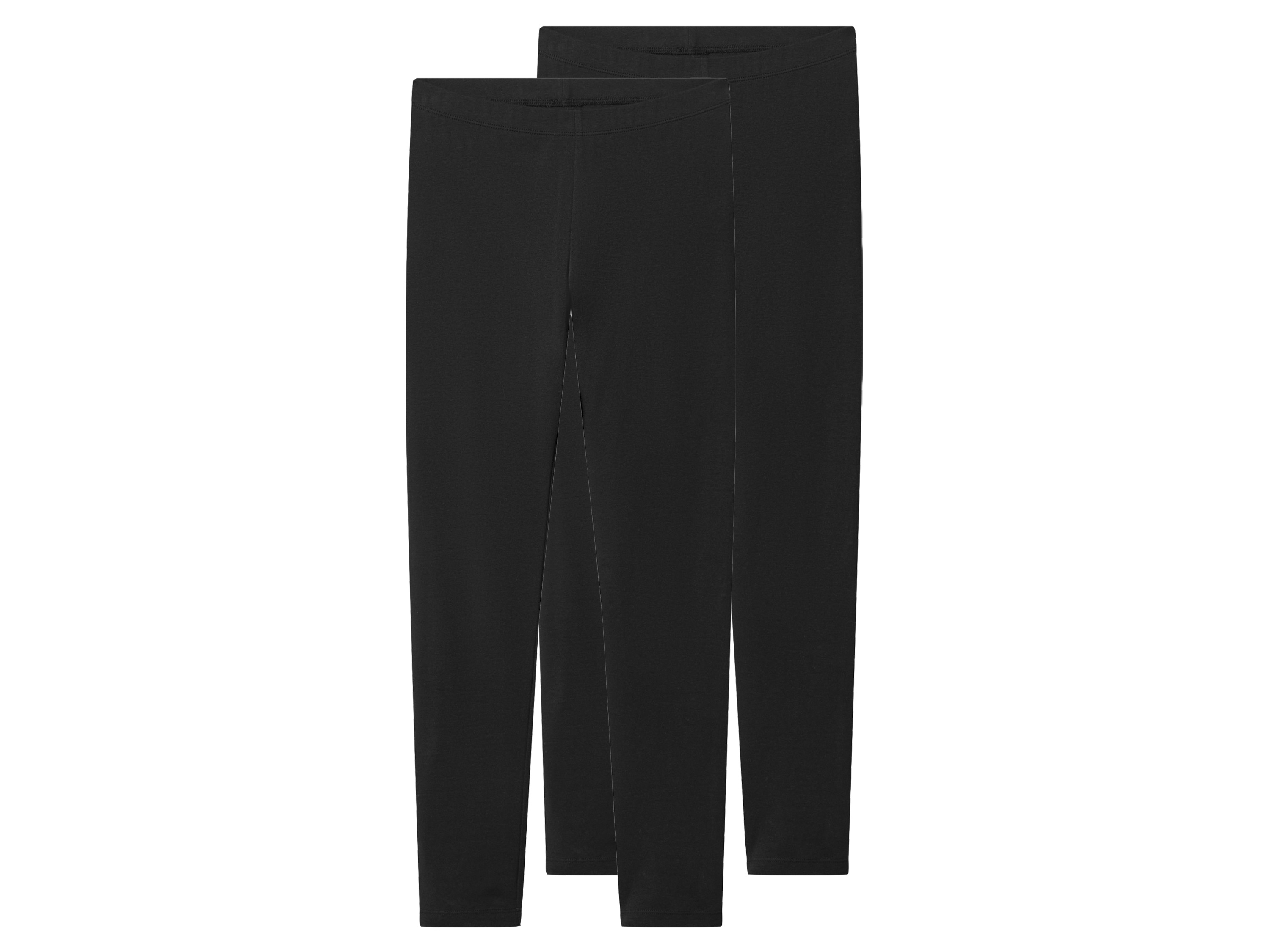 Esmara Kids Legginsy dziewczęce z bawełną, 2 pary Czarny, 134/140