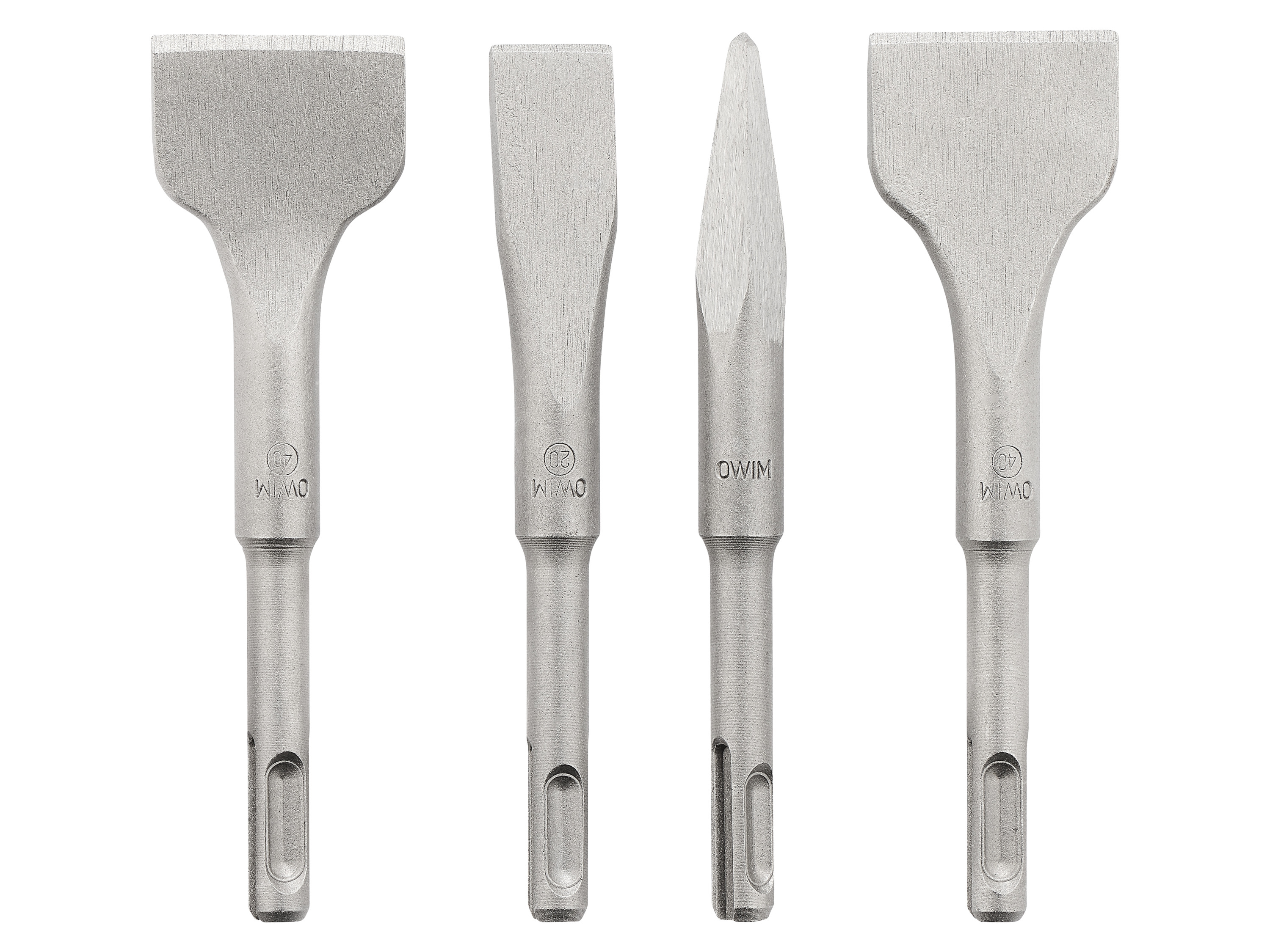 Parkside Zestaw wierteł udarowych lub dłut SDS plus Krótkie dłuto Sds, 4 szt.