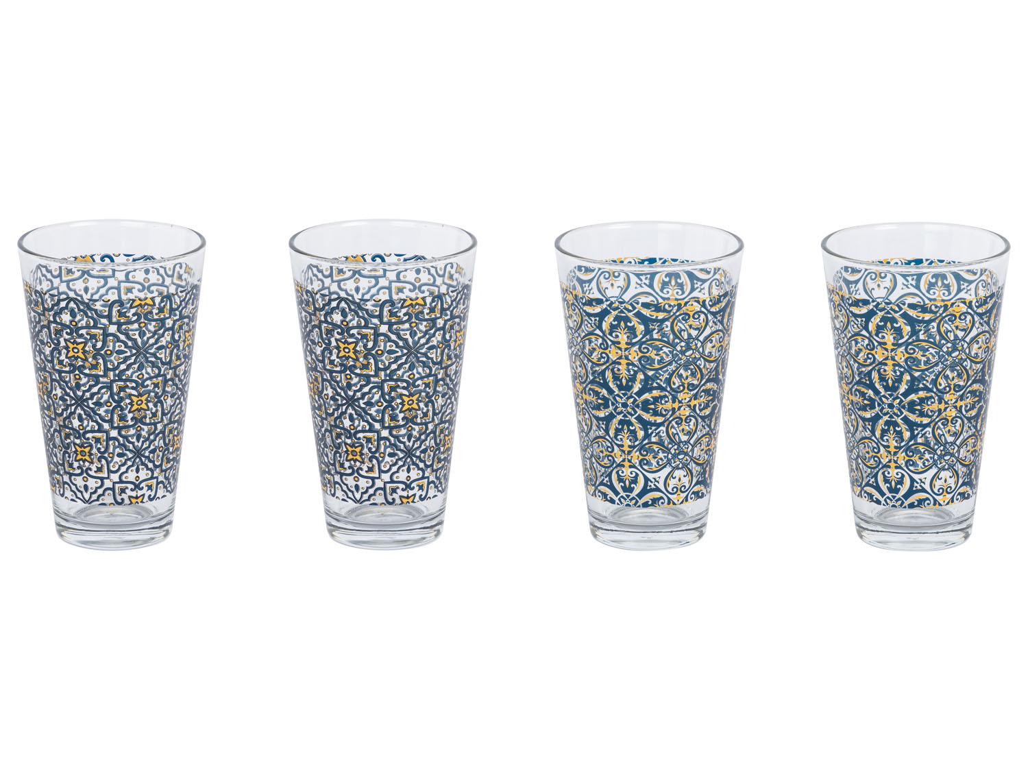 Ernesto Zestaw szklanek, 4 elementy Wzór ornamentowy