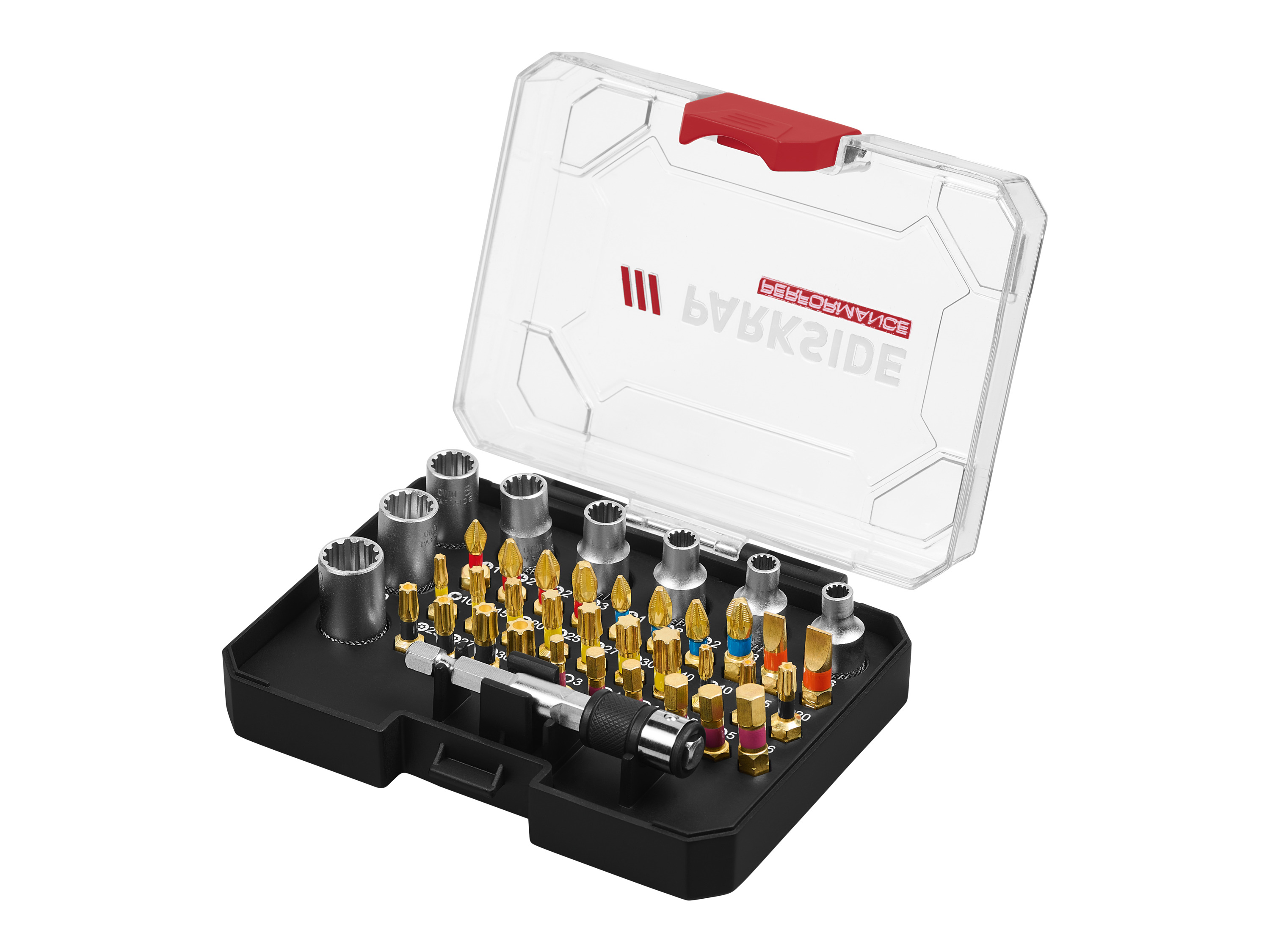 Parkside Performance Zestaw bitów i nasadek Zestaw bitów skrętnych i kluczy nasadowych