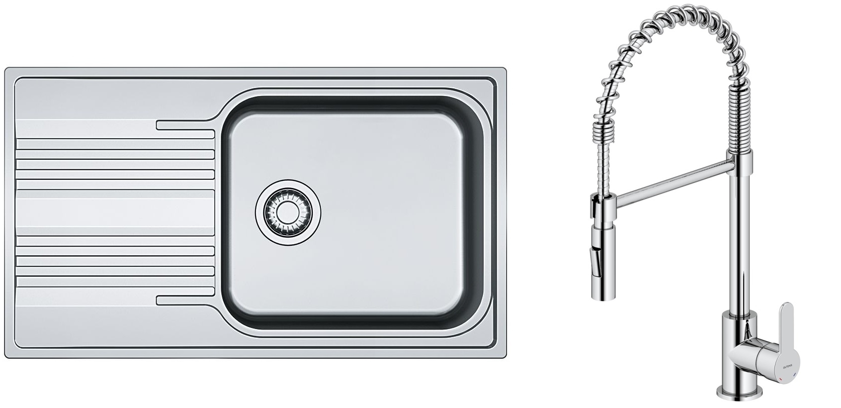 Darmowa Dostawa - Zlewozmywak z baterią stal / chrom Franke Smart abset4737