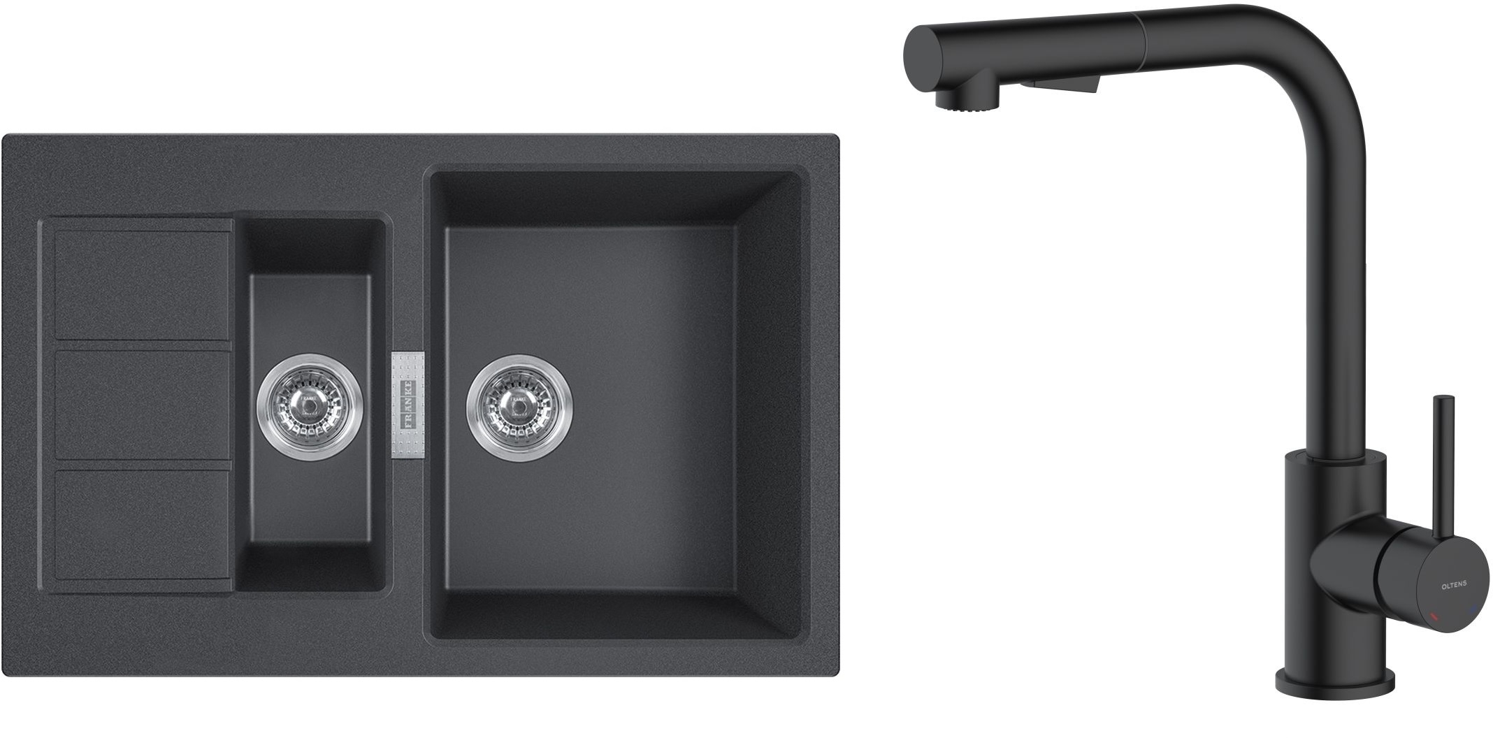 Darmowa Dostawa - Zlewozmywak z baterią onyx / czarna Franke Sirius 2.0 abset4519