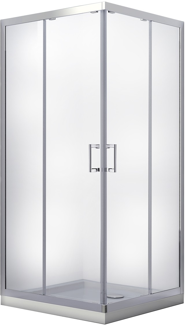 Darmowa Dostawa - Kabina prysznicowa 80x80 cm kwadratowa chrom połysk/szkło przezroczyste Besco Modern 190 MK80190C