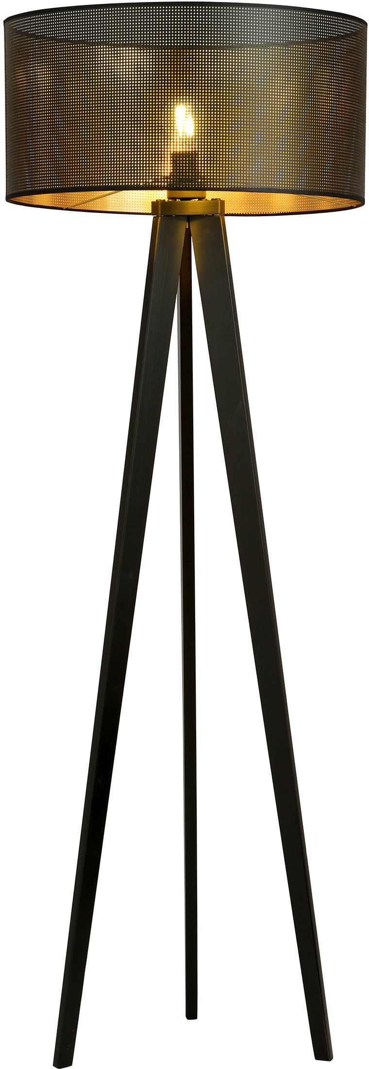 Darmowa Dostawa - Lampa stojąca 1x15 W czarna-złota Emibig Aston 1148LP1