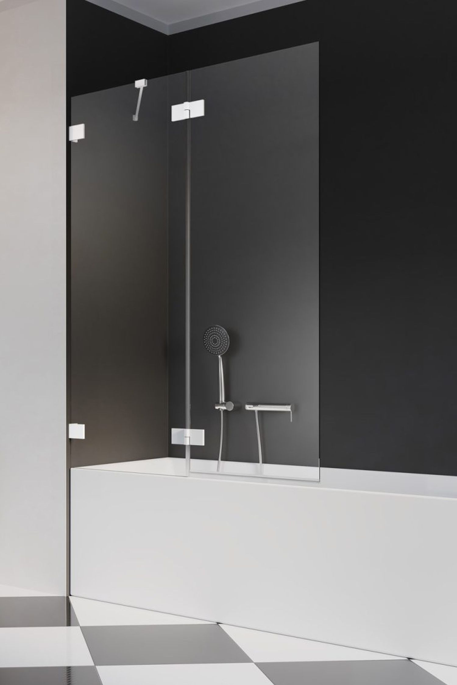 Darmowa Dostawa - Parawan nawannowy dwuczęściowy Radaway Essenza Pro White PND II 101021100401L