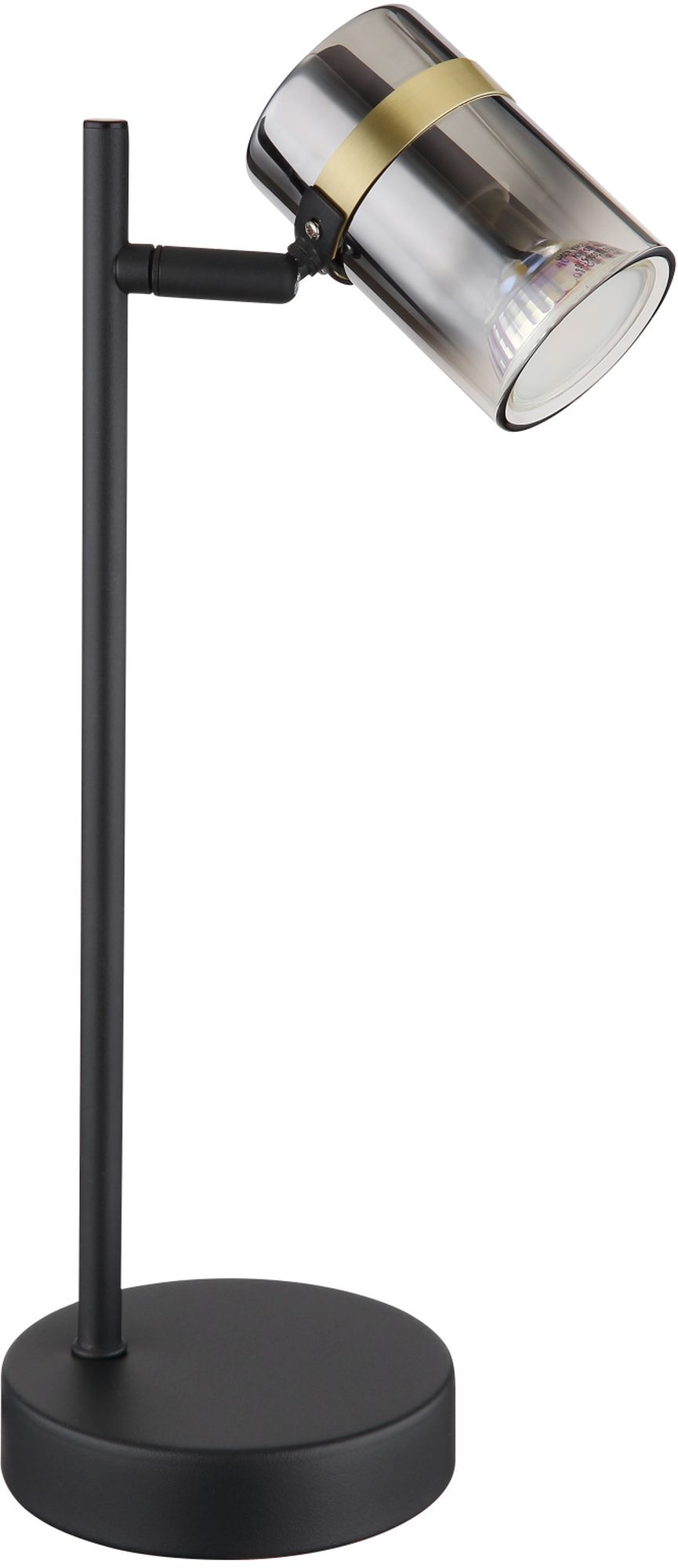 Darmowa Dostawa - Lampa biurkowa 1x8 W czarna-mosiądz-przydymiona Globo Lighting Trabby 57916T