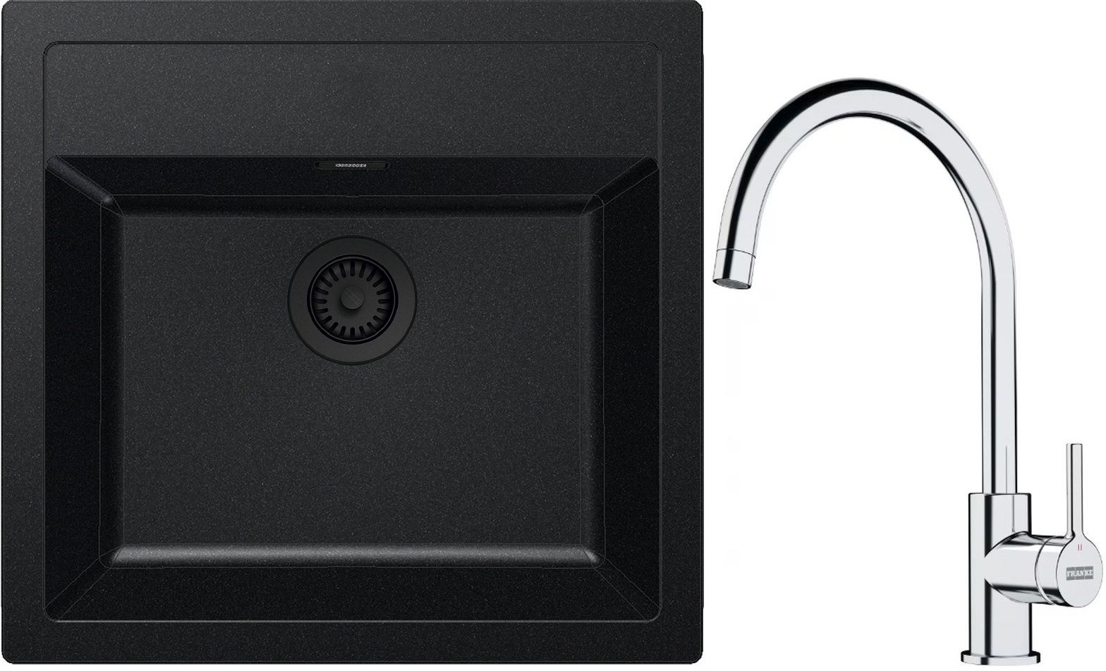 Darmowa Dostawa - Zlewozmywak z baterią czarny/chrom Franke Sirius SID abset10571