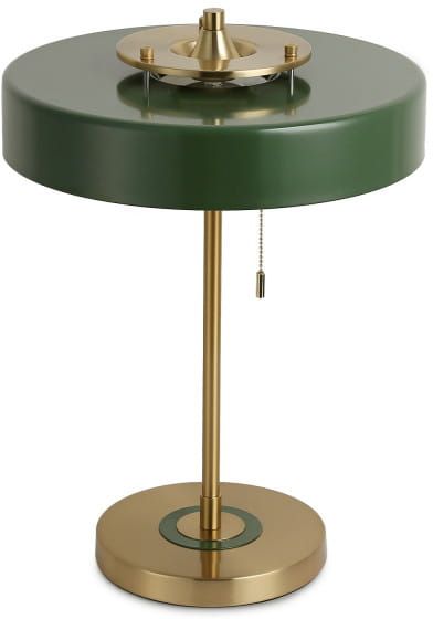 Darmowa Dostawa - Lampa biurkowa 3x20 W zielona-złota Abruzzo Bankierki ABRBAQUERO