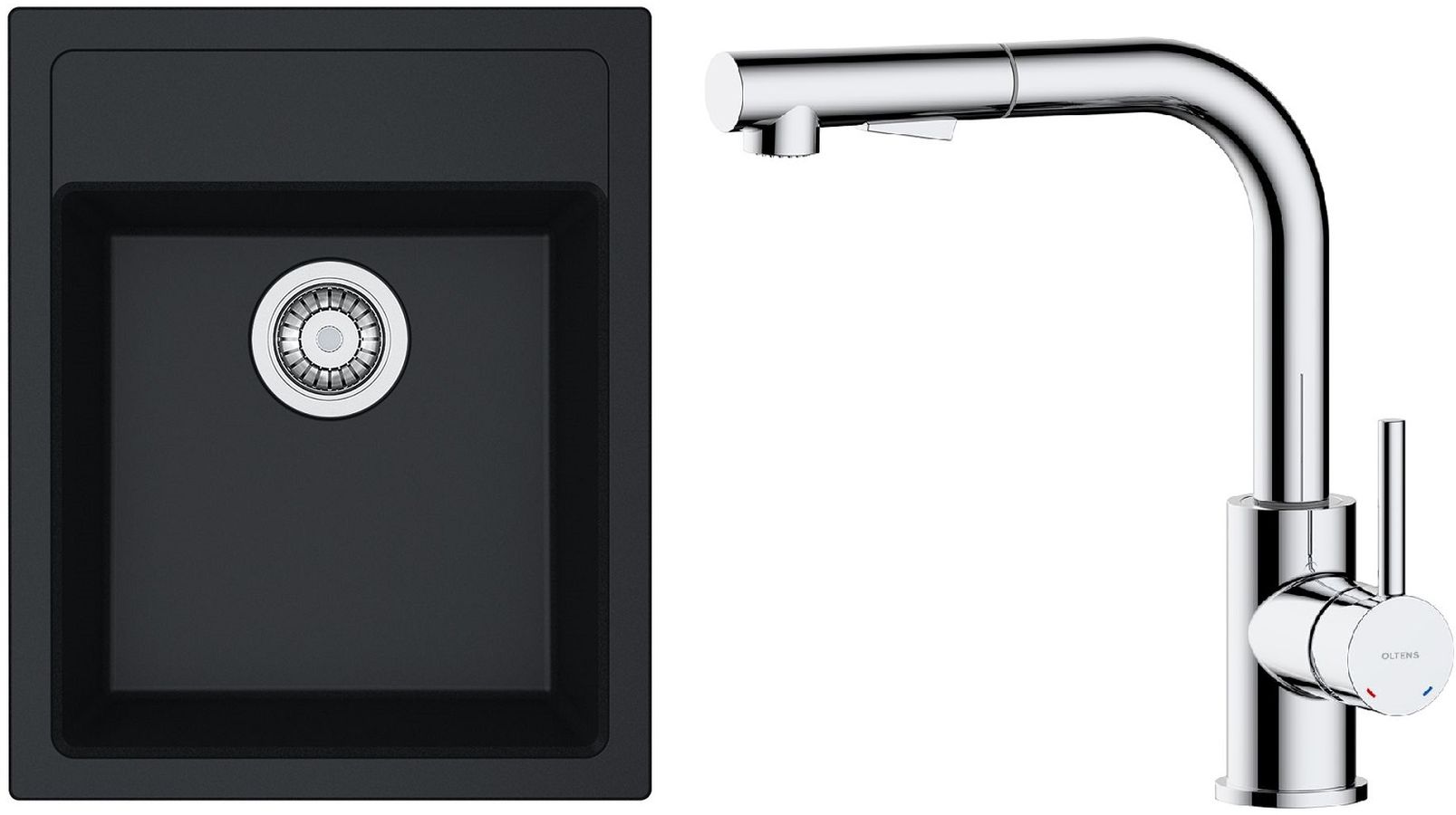 Darmowa Dostawa - Zlewozmywak z baterią onyx / chrom Franke Sirius abset4599