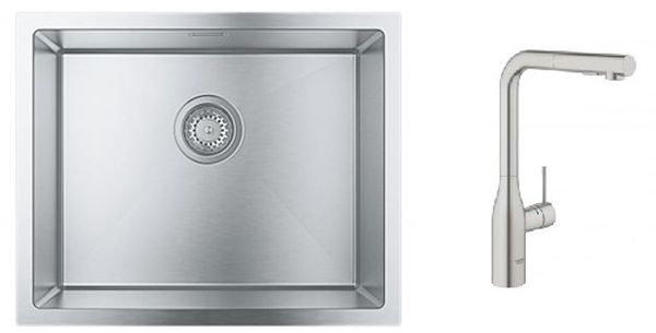 Darmowa Dostawa - Zlewozmywak z baterią stal/stal Grohe K700 abset9746