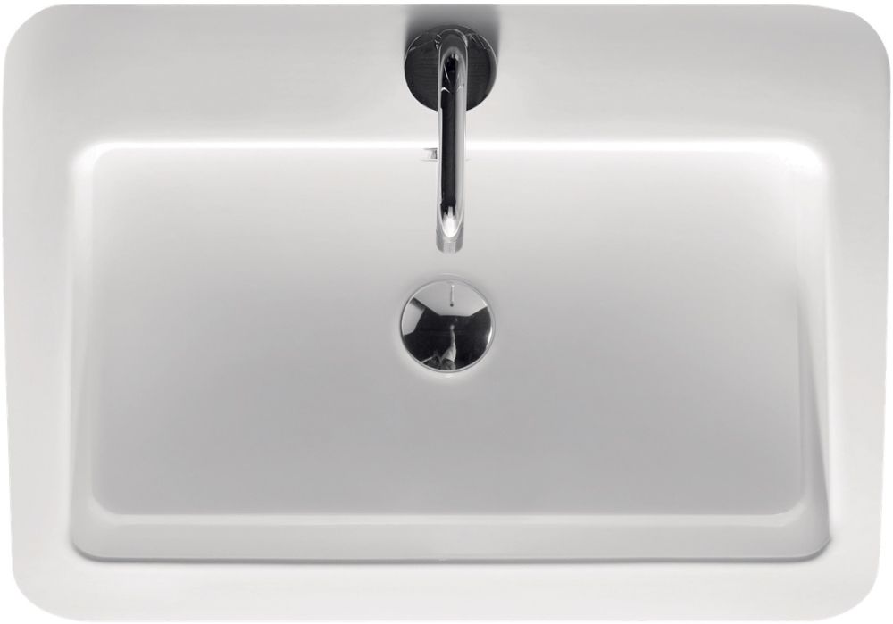 Darmowa Dostawa - Umywalka 60x43 cm prostokątna ścienna-nablatowa biała Kerasan Ego 324201