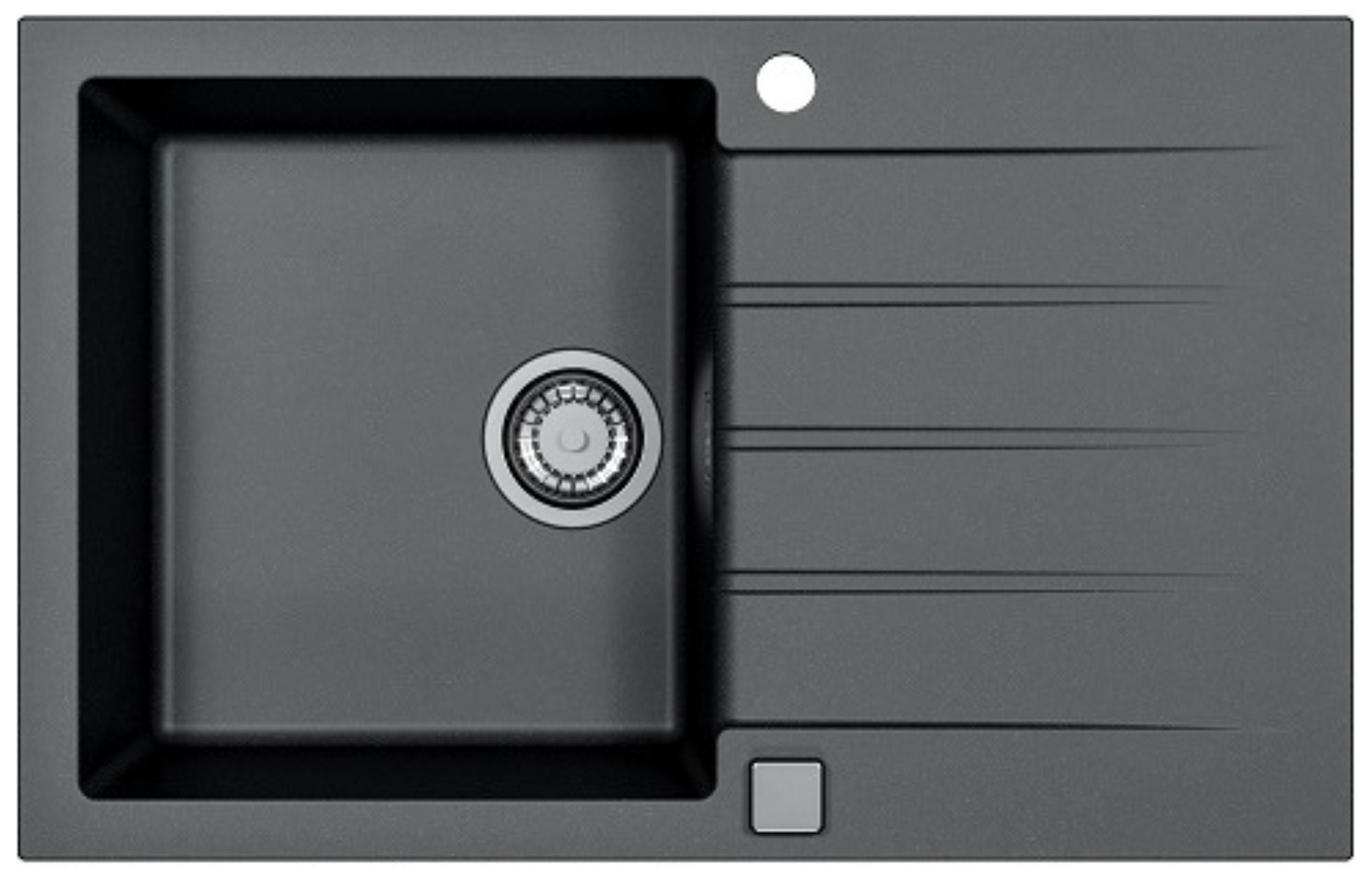 Darmowa Dostawa - Zlewozmywak granitowy 79x50 cm czarny Alveus Cadit 1132026