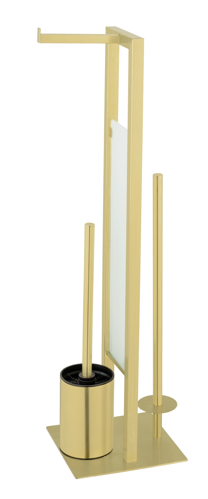 Darmowa Dostawa - Stojak na papier toaletowy ze szczotką WC złoty Wenko Rivalta 26034100