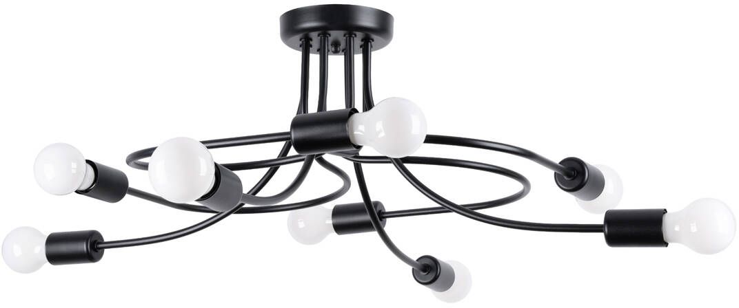 Darmowa Dostawa - Lampa podsufitowa powyżej 6x15 W czarna Sollux Lighting Levar SL1457