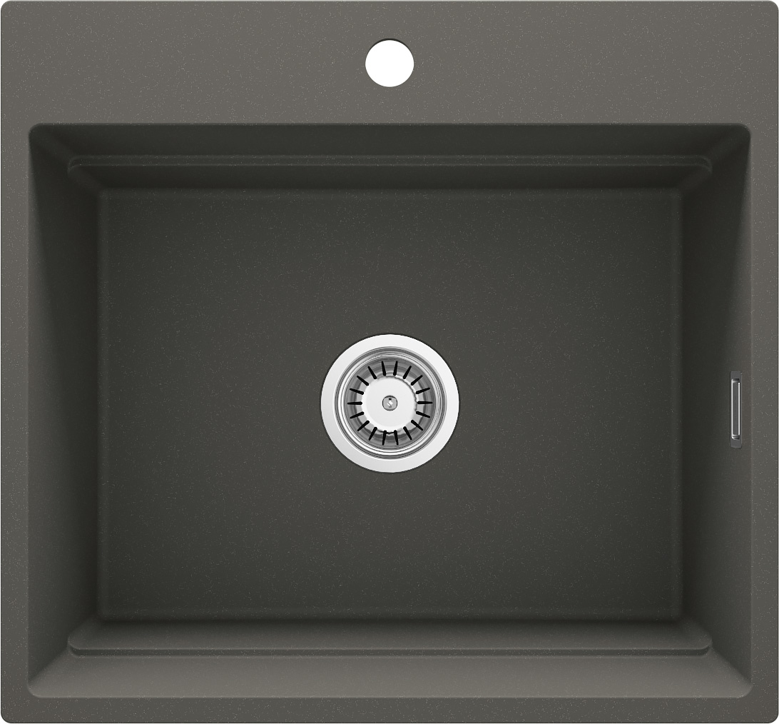 Darmowa Dostawa - Zlewozmywak granitowy 56x52 cm szary/grafitowy/onyx Deante Magnetic ZRMT10A