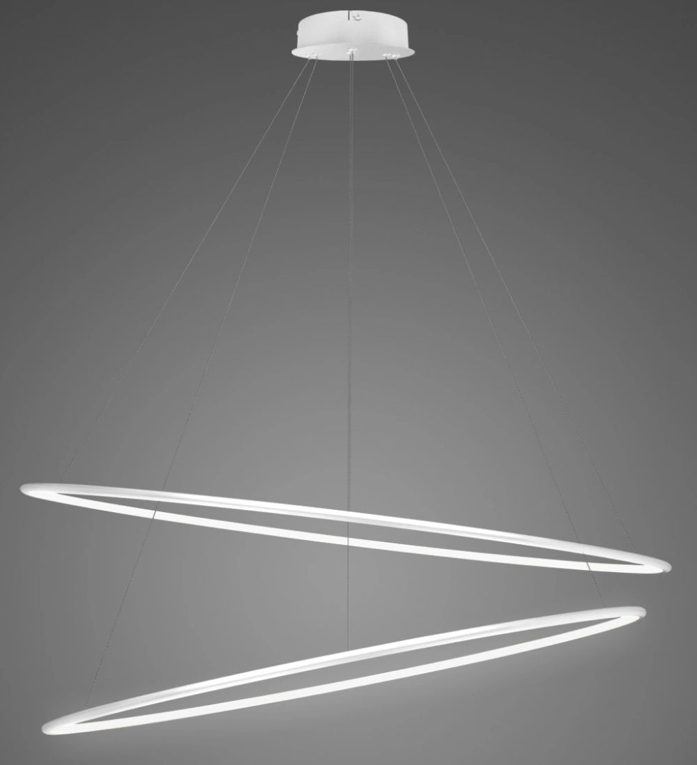 Darmowa Dostawa - Lampa wisząca 2x83 W aluminium Altavola Design Ledowe Okręgi LA074P120in4kwhitedimm