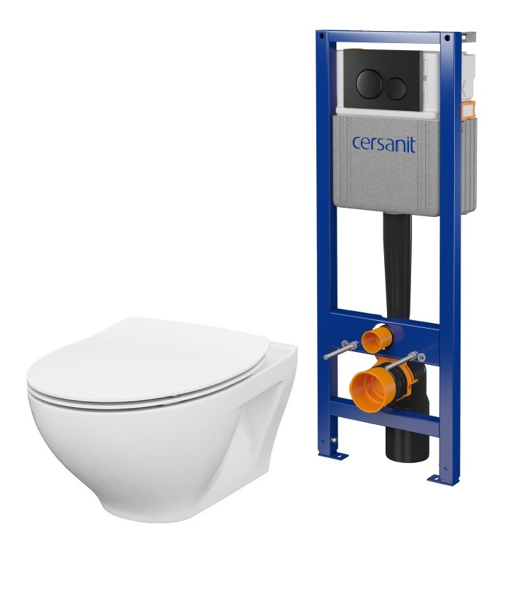 Darmowa Dostawa - Zestaw miska z deską i stelaż z przyciskiem Mito Moduo abset9709