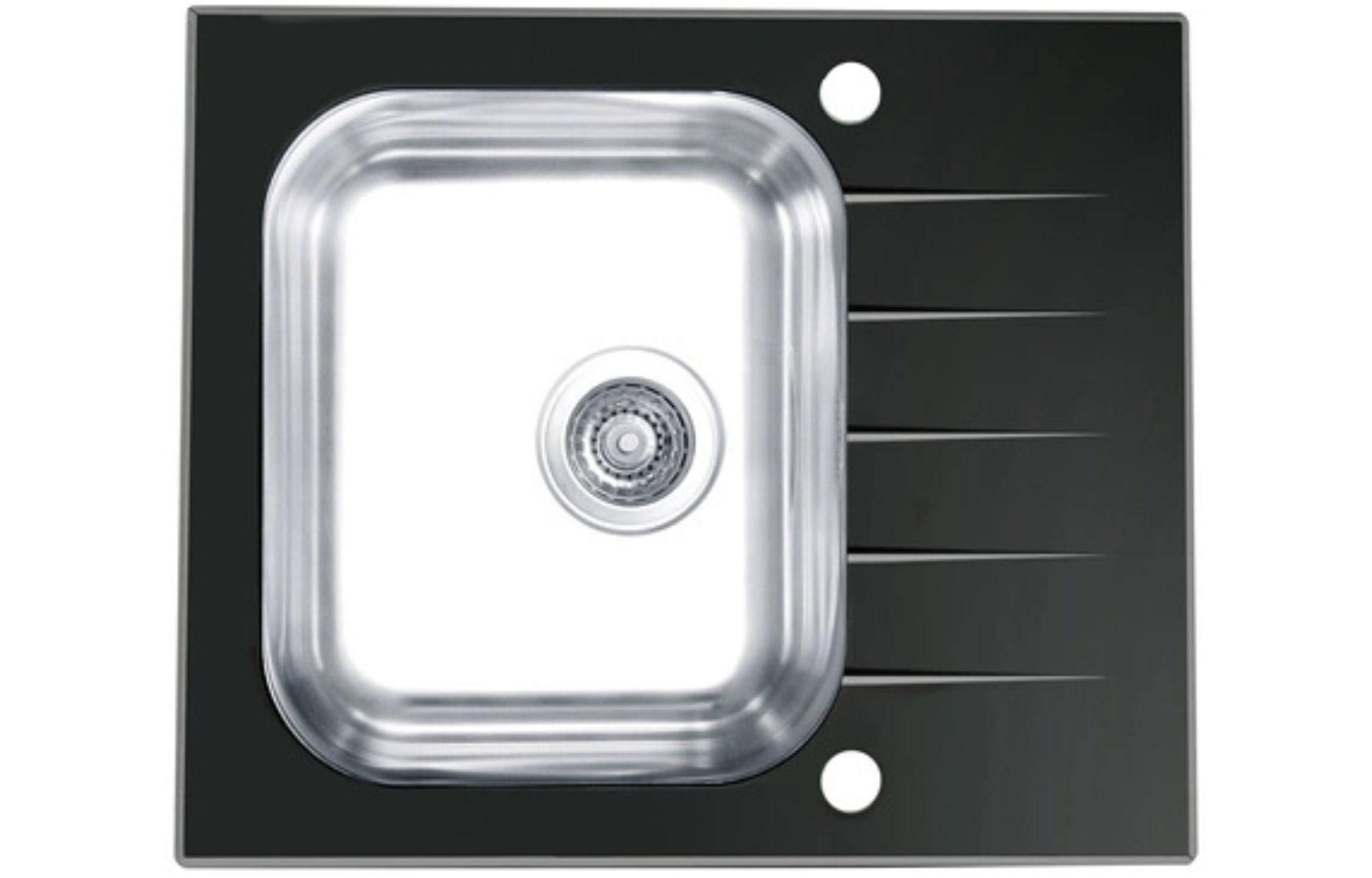 Darmowa Dostawa - Zlewozmywak szklano-stalowy 60x50 cm stal Alveus Vitro 1114557