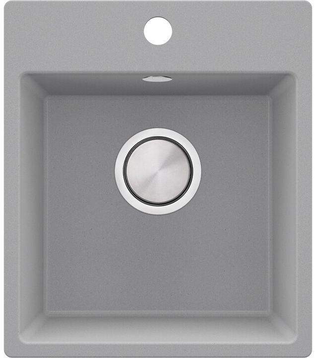 Darmowa Dostawa - Zlewozmywak granitowy 44x38 cm szary/grafitowy/onyx Primagran Ryga MYAKSA0N