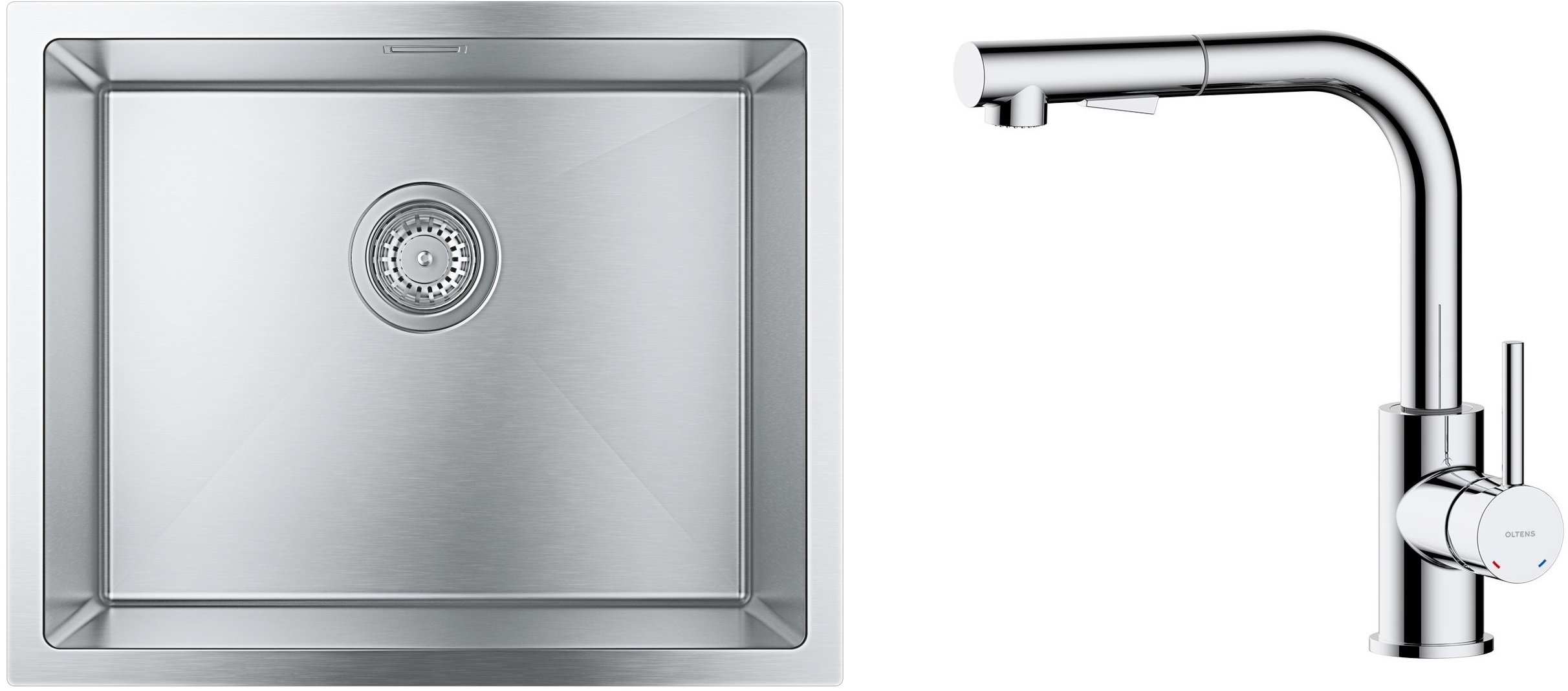 Darmowa Dostawa - Zlewozmywak z baterią stal / chrom Grohe K700 abset4716
