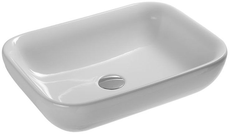 Darmowa Dostawa - Umywalka 55x40 cm prostokątna nablatowa biała Hatria Happy Hour Y0QQ01