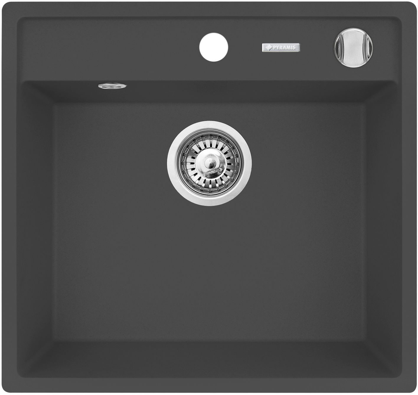 Darmowa Dostawa - Zlewozmywak granitowy 53x50 cm czarny Pyramis Camea 070058201