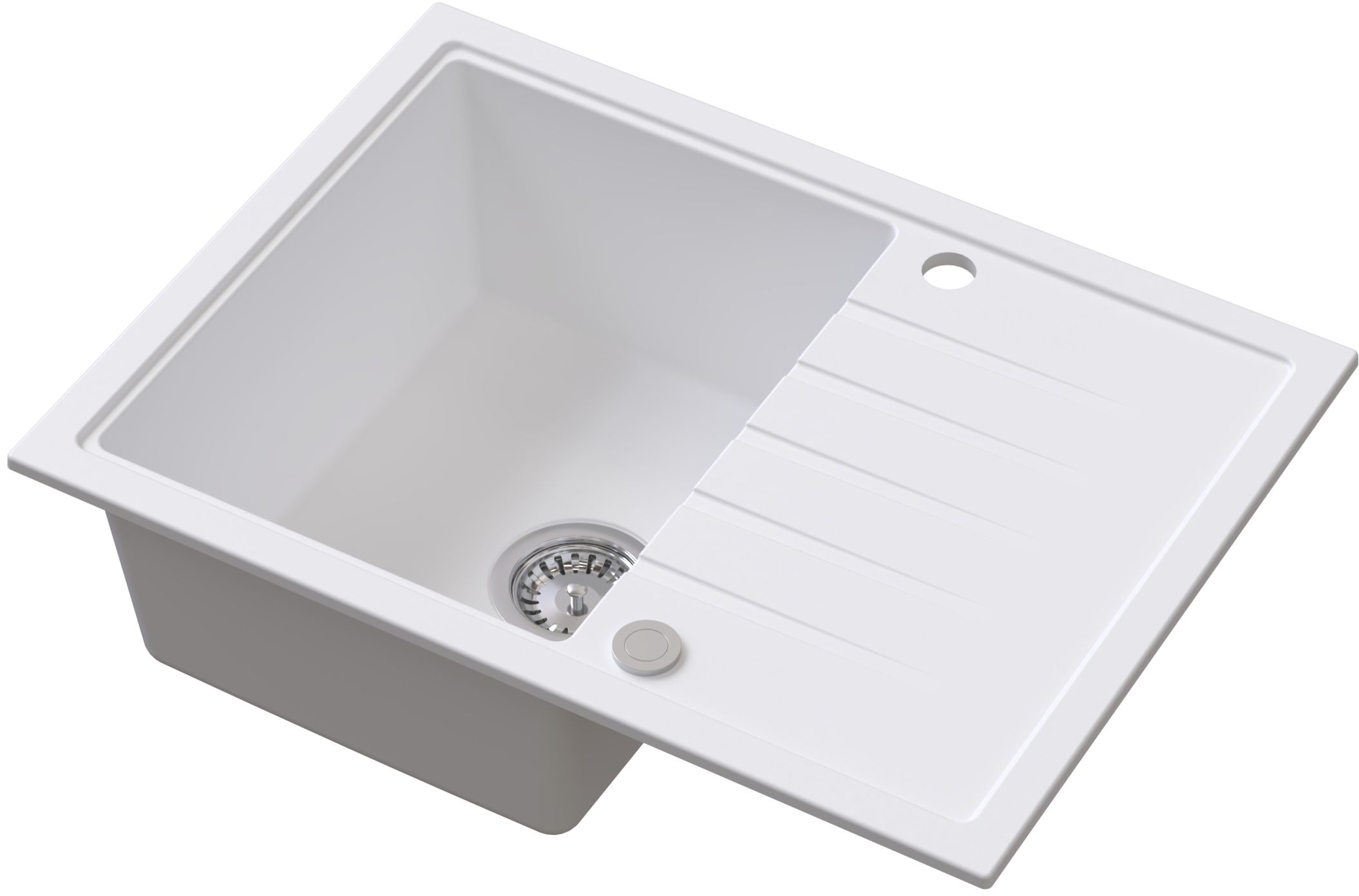 Darmowa Dostawa - Zlewozmywak granitowy 68x49.5 cm biały Ruvetti Axel 3001AXWH140W