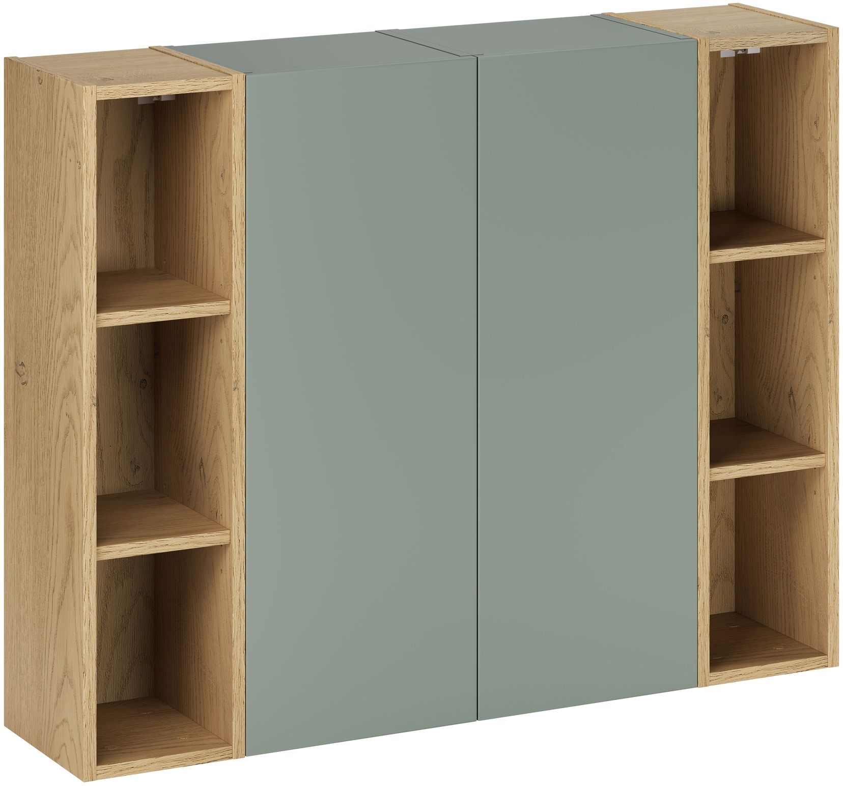 Darmowa Dostawa - Zestaw mebli łazienkowych 100x26.6x80 cm boczna wisząca dąb-zielona Comad Aster Green SETASG2SP2UR