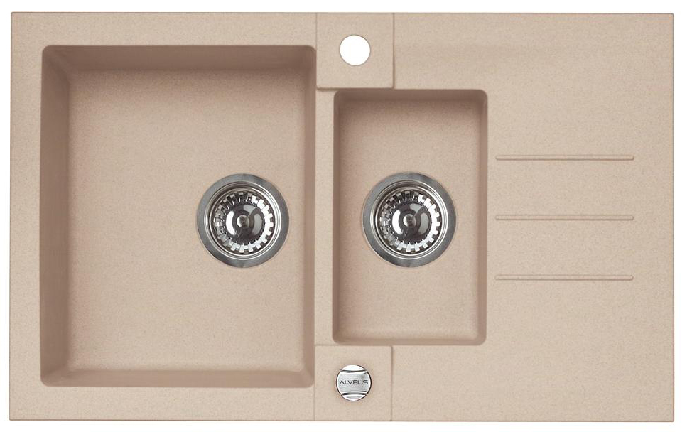 Darmowa Dostawa - Zlewozmywak granitowy 78x48 cm szary/grafitowy/onyx Alveus Rock 4217002