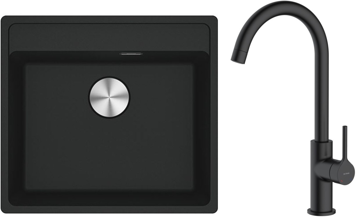 Darmowa Dostawa - Zlewozmywak z baterią czarny / czarna Franke Maris abset4540