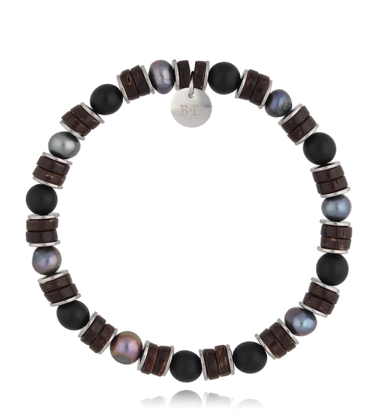 Bransoletka z agatami i perłami Special BMITC0704