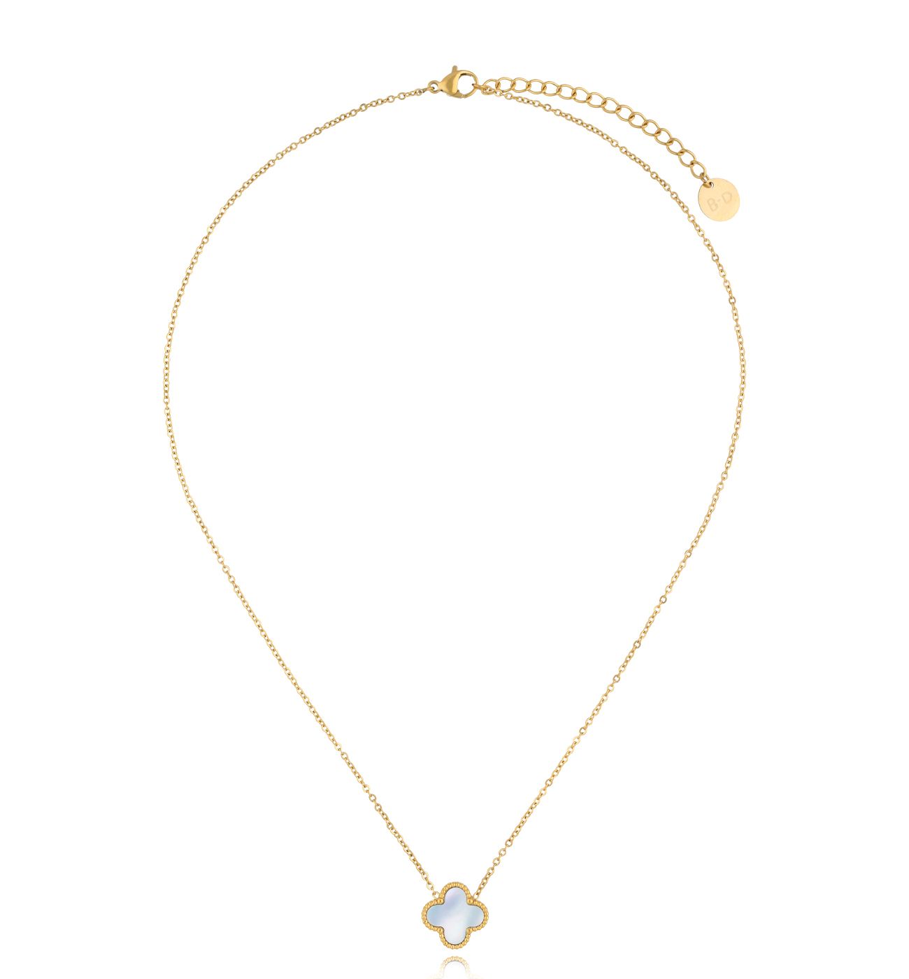 Naszyjnik z błękitną koniczynką NSY0271