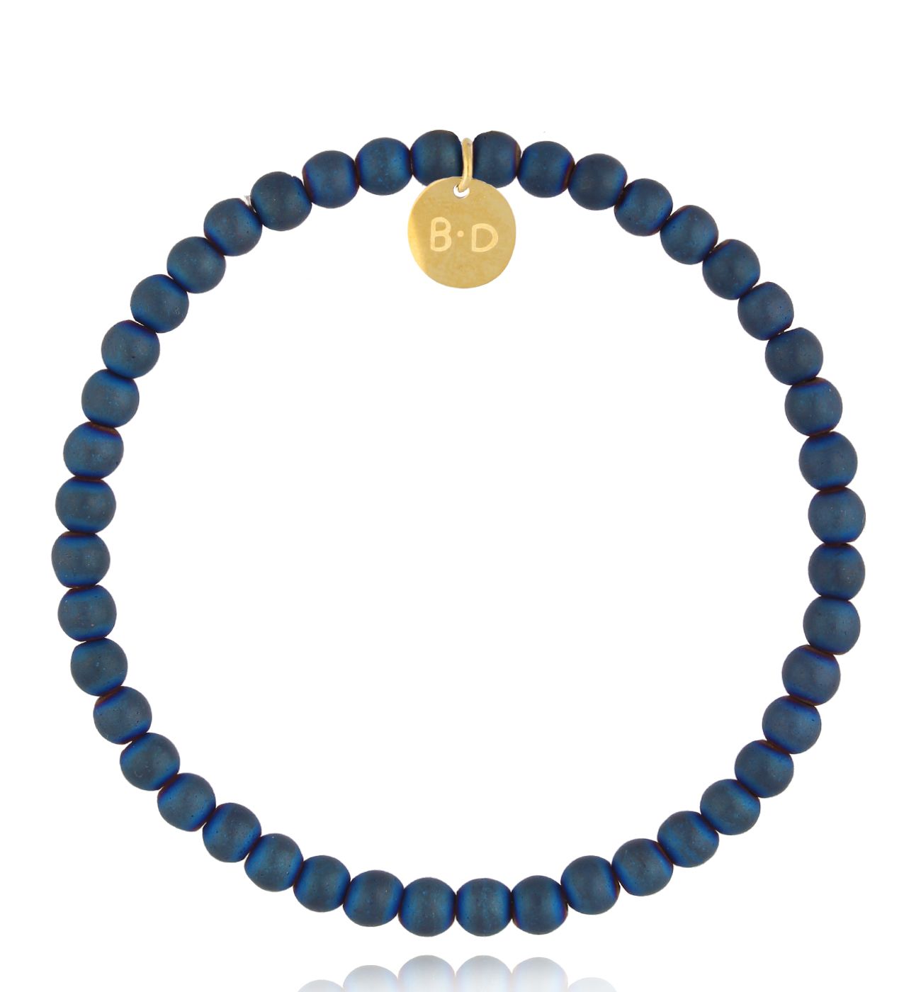 Bransoletka z granatowymi hematytami damska Fane - By Dziubeka